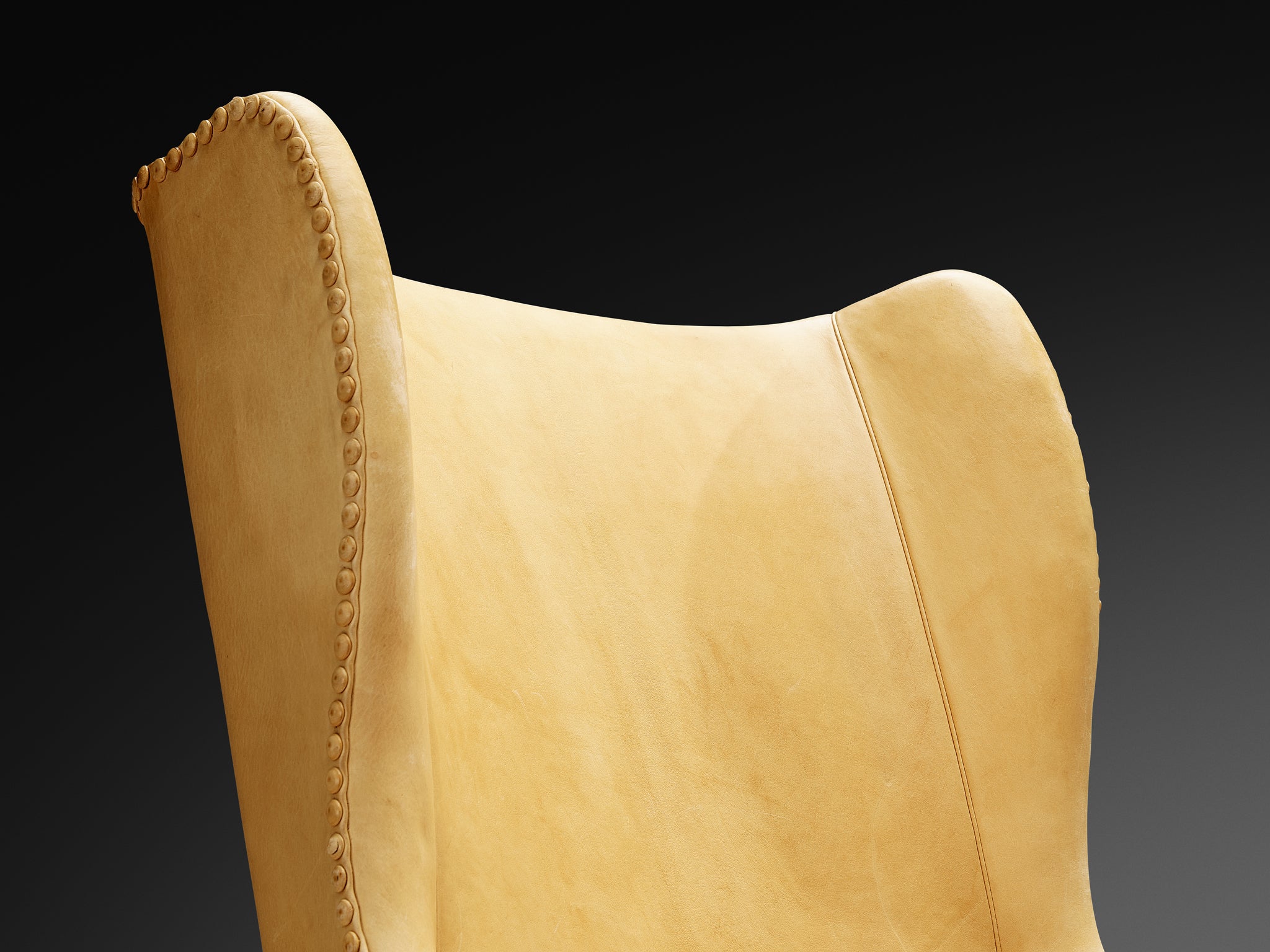 Mogens Koch for K. Ivan Schlechter 'Fireside' Wingback Chair with Ottoman Seating Morentz