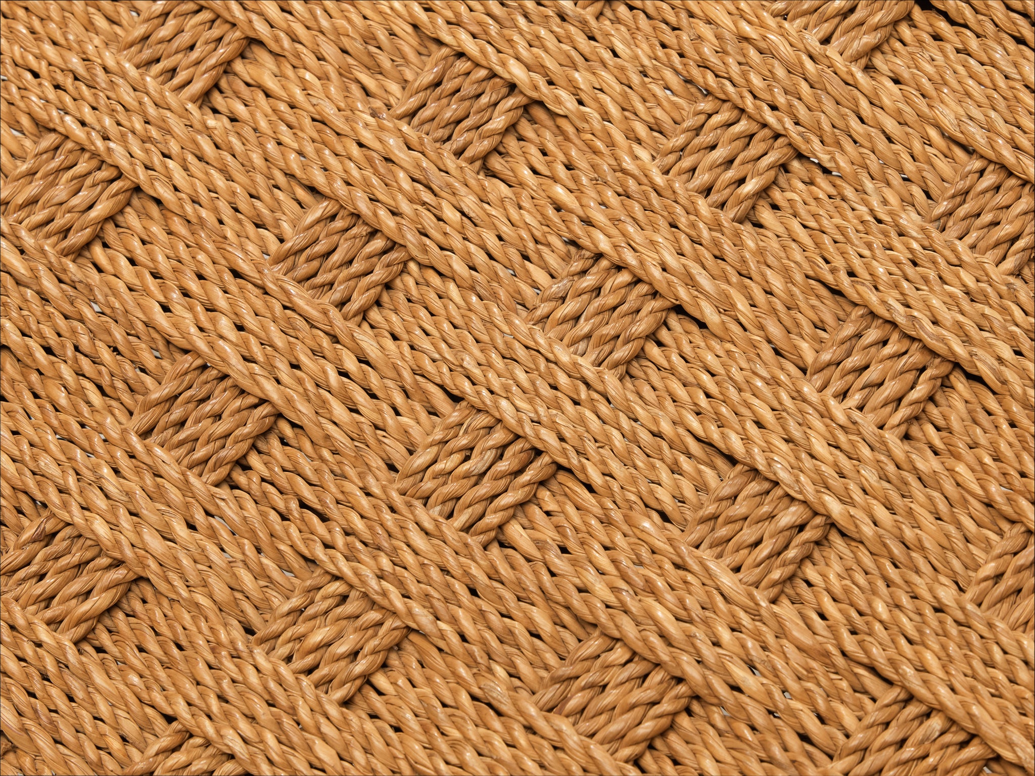 Italian Pair of Armchairs in Braided Straw and Blonde Wood seating Morentz