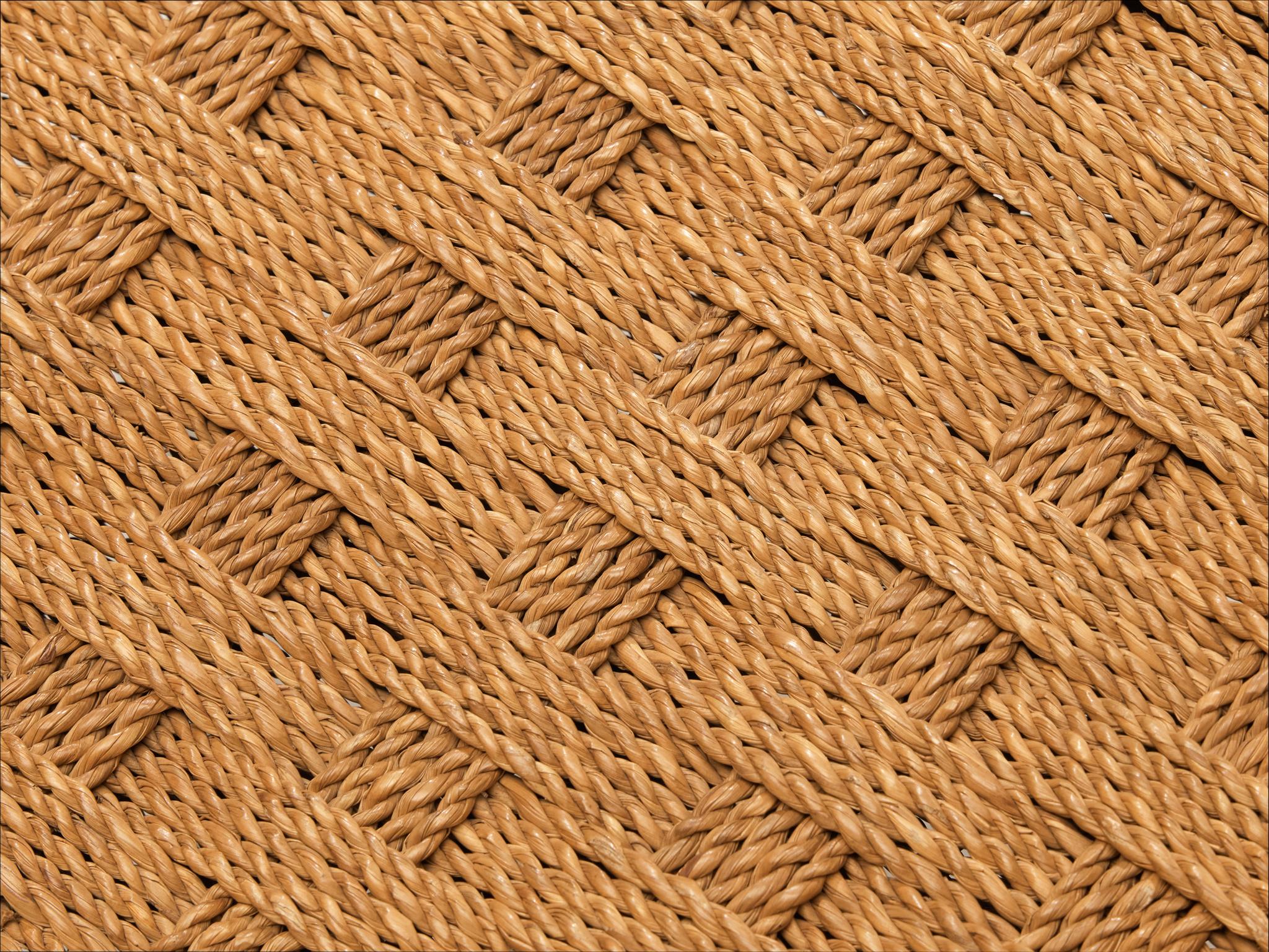 Italian Set of Four Armchairs in Braided Straw and Blonde Wood seating Morentz