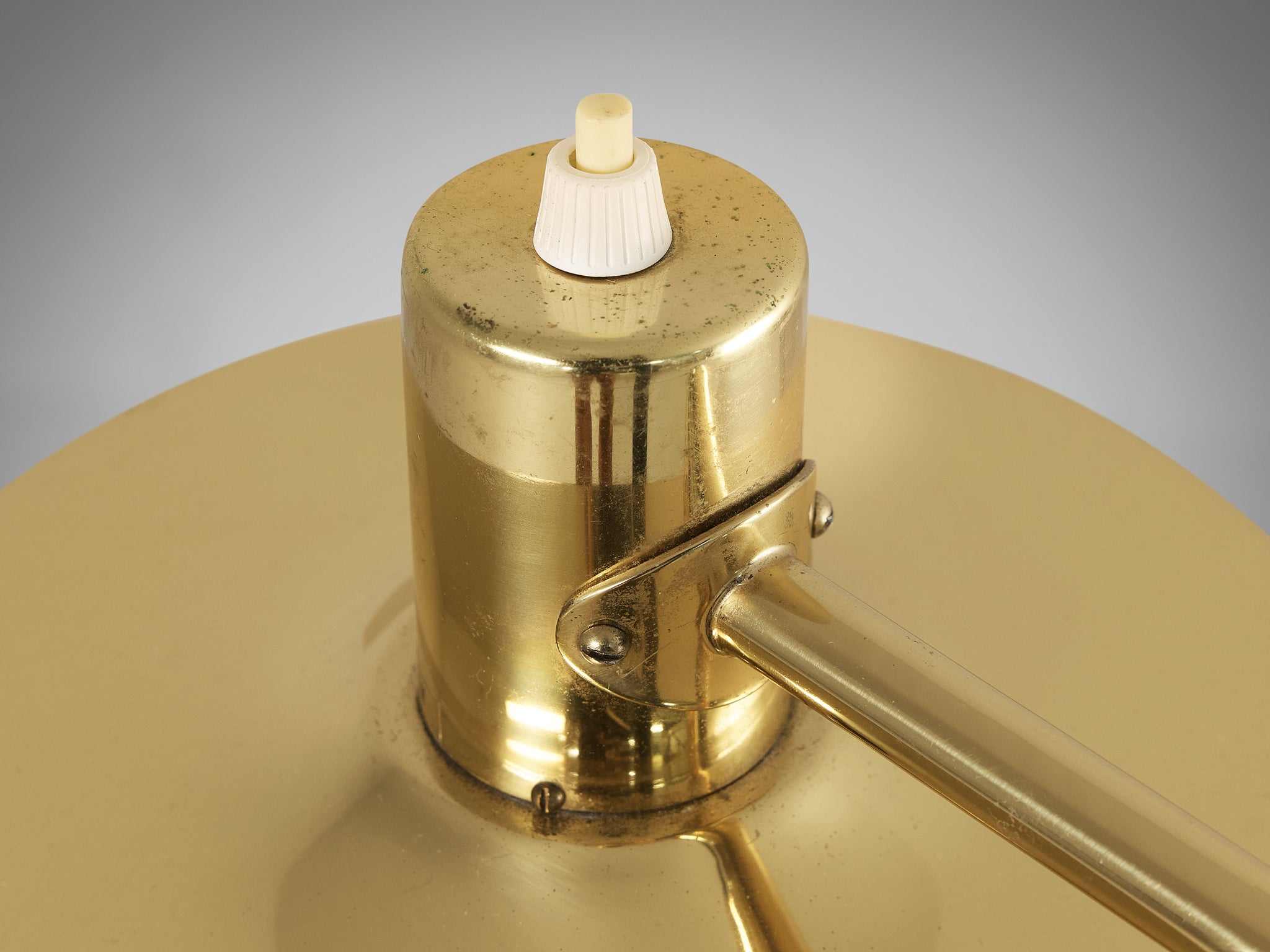 Hans-Agne Jakobsson Pair of 'Fringe' Table Lamps in Brass and Silk Lighting Morentz