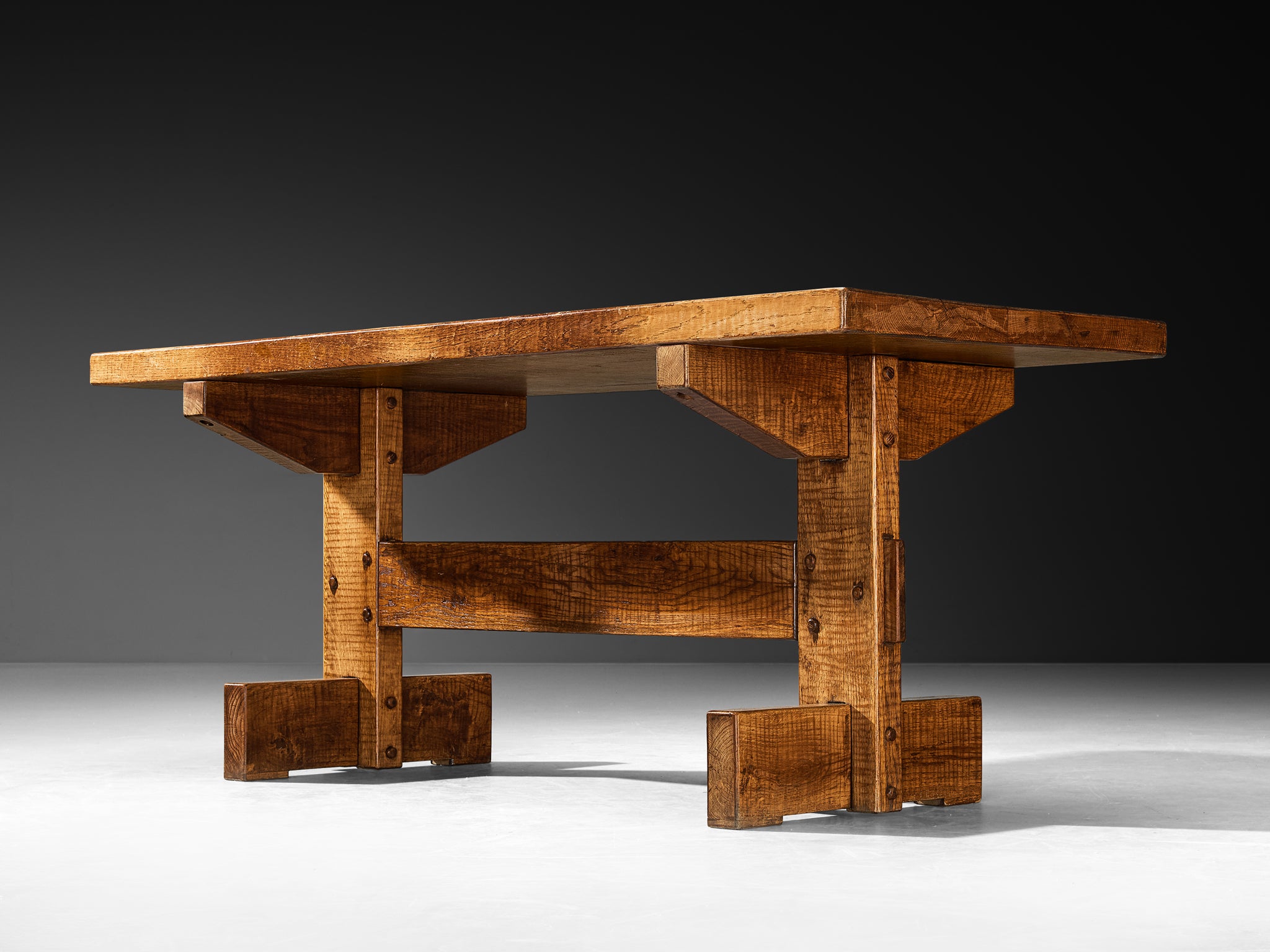 Giuseppe Rivadossi for Officina Rivadossi Dining Table in Oak Tables Morentz