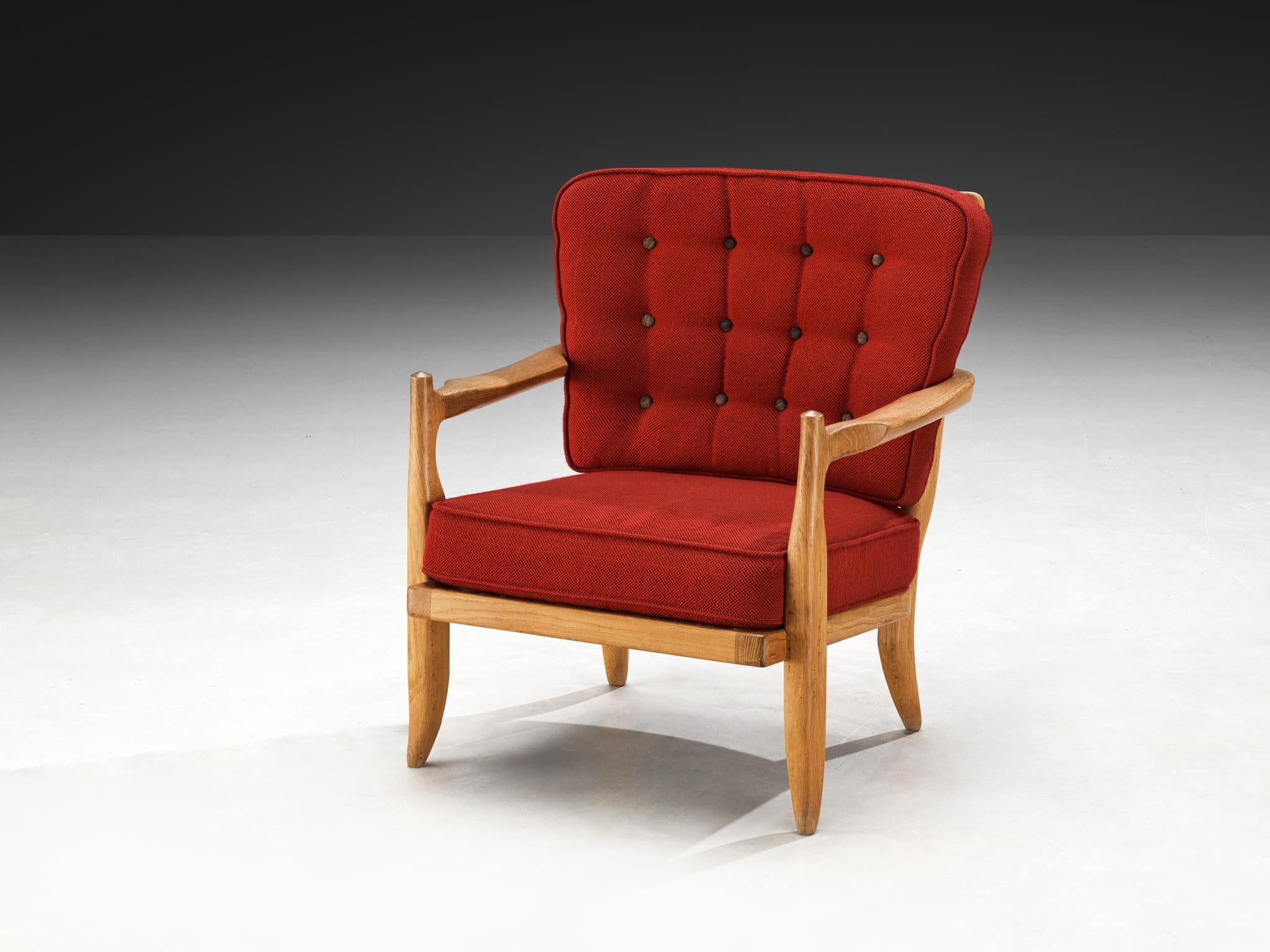 Guillerme & Chambron 'Jose' Lounge Chair in Oak seating Morentz
