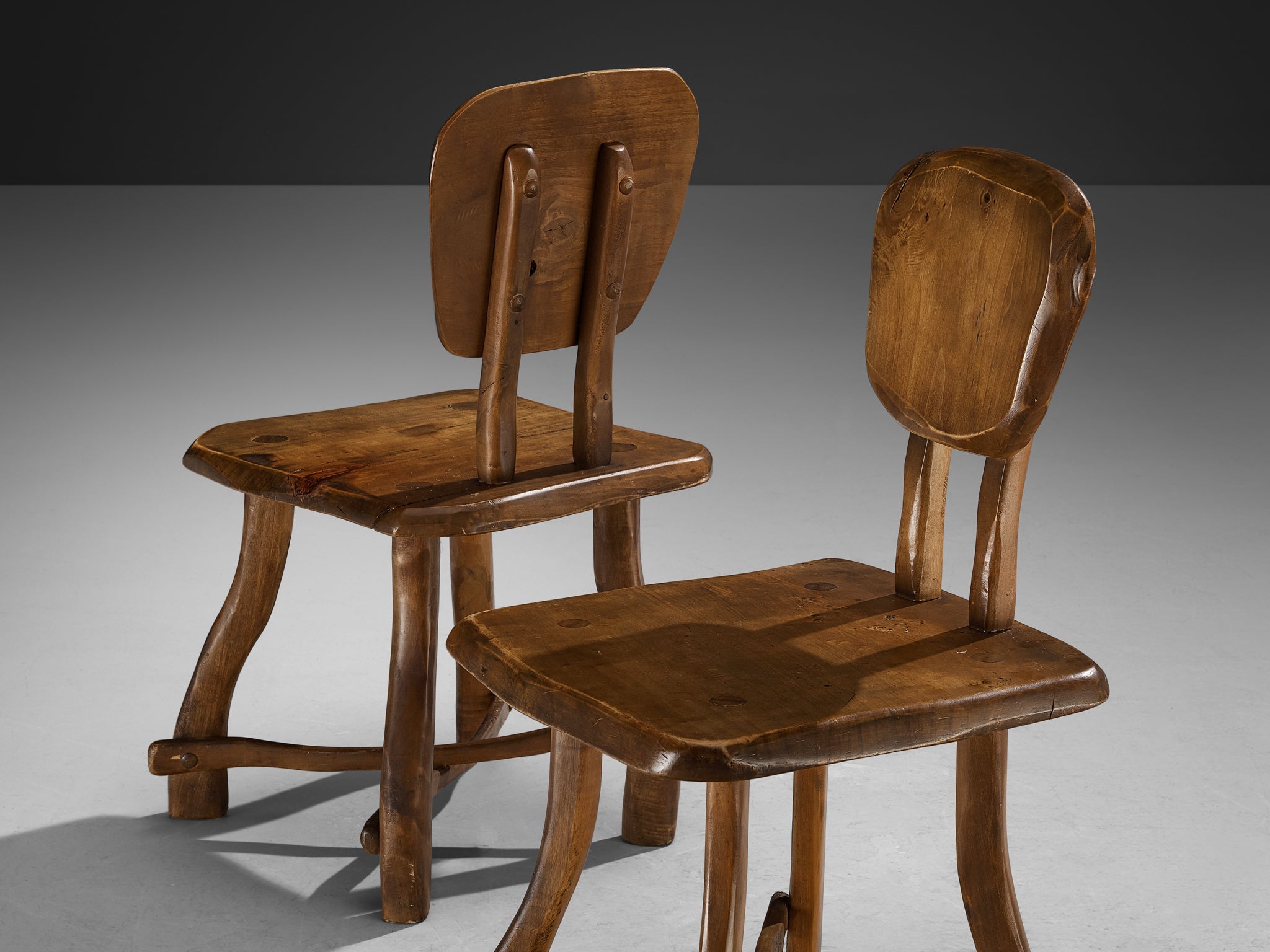 Organic Brutalist Chairs in Maple seating Morentz