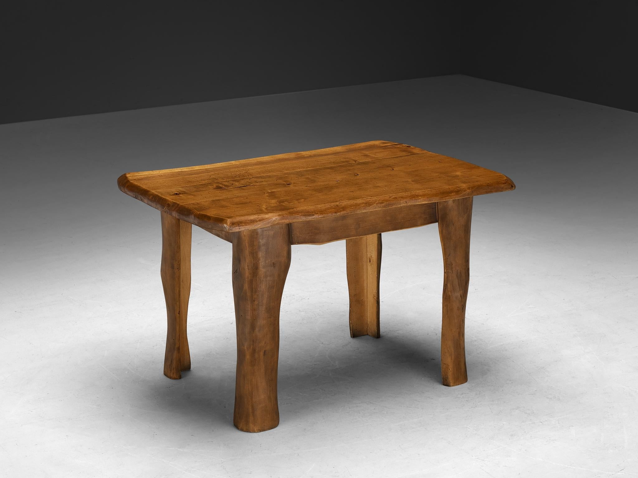 Organic Brutalist Table in Maple