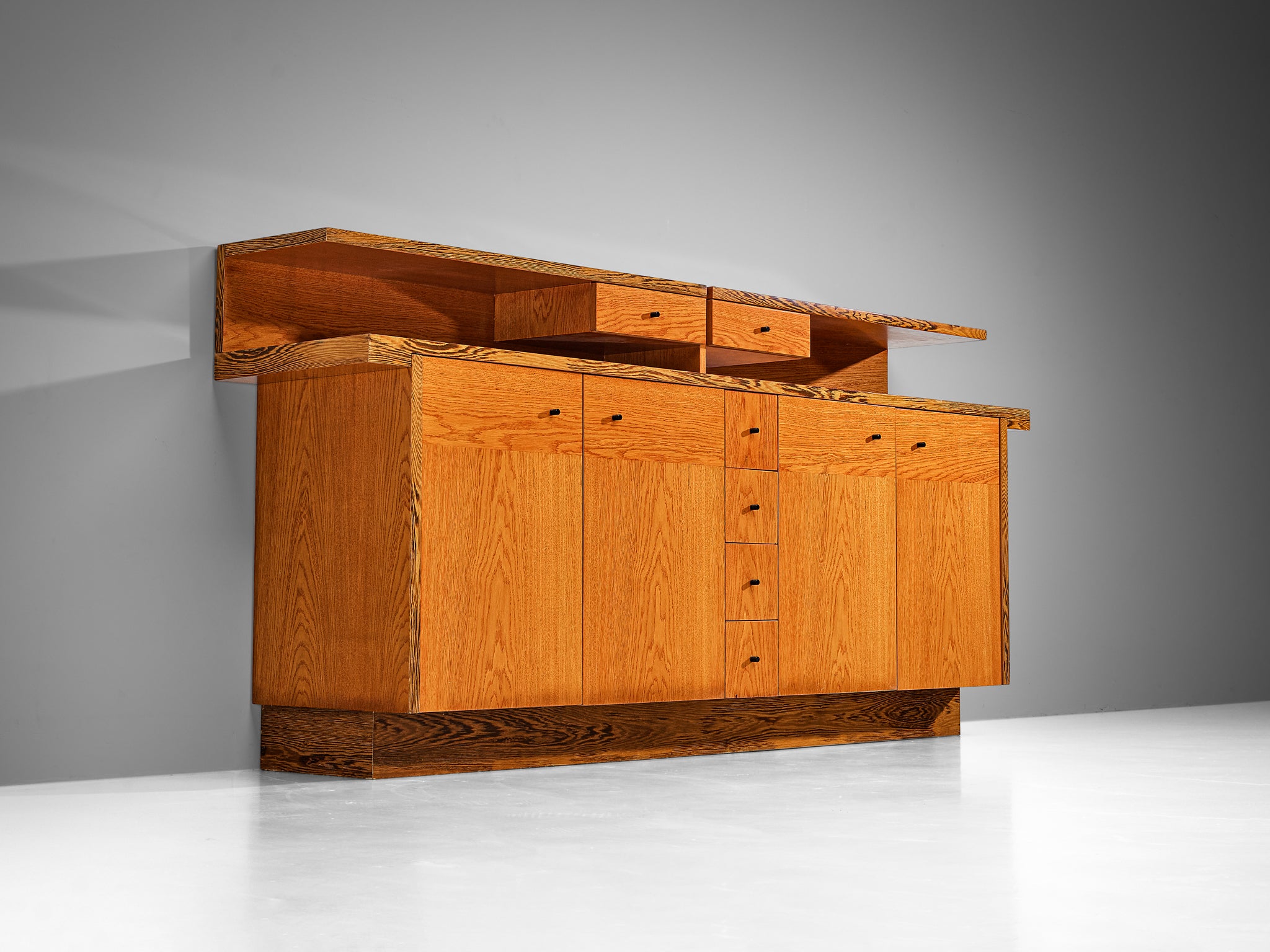 Italian Sideboard with Various Compartments in Wengé and Ash Case pieces and storage cabinets Morentz