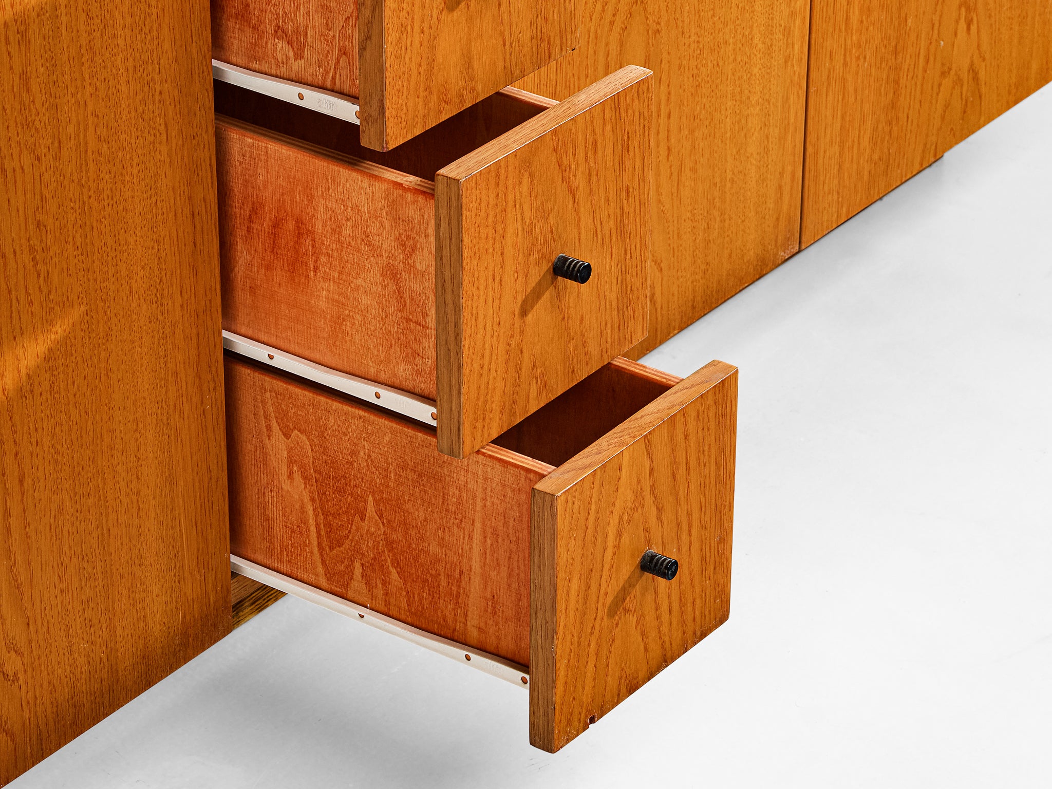 Italian Sideboard with Various Compartments in Wengé and Ash Case pieces and storage cabinets Morentz