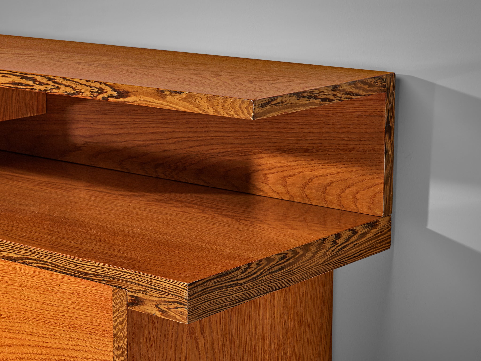 Italian Sideboard with Various Compartments in Wengé and Ash Case pieces and storage cabinets Morentz