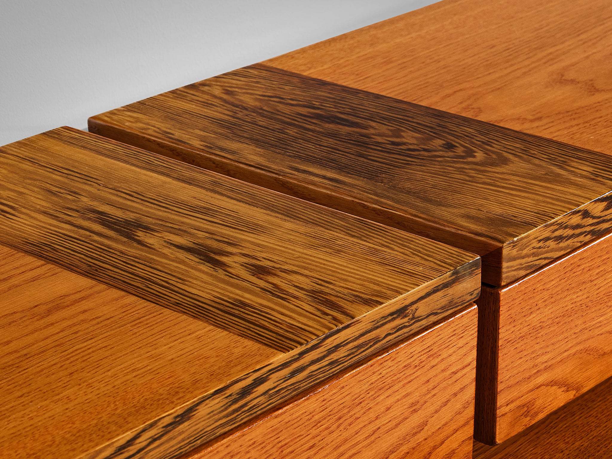 Italian Sideboard with Various Compartments in Wengé and Ash Case pieces and storage cabinets Morentz