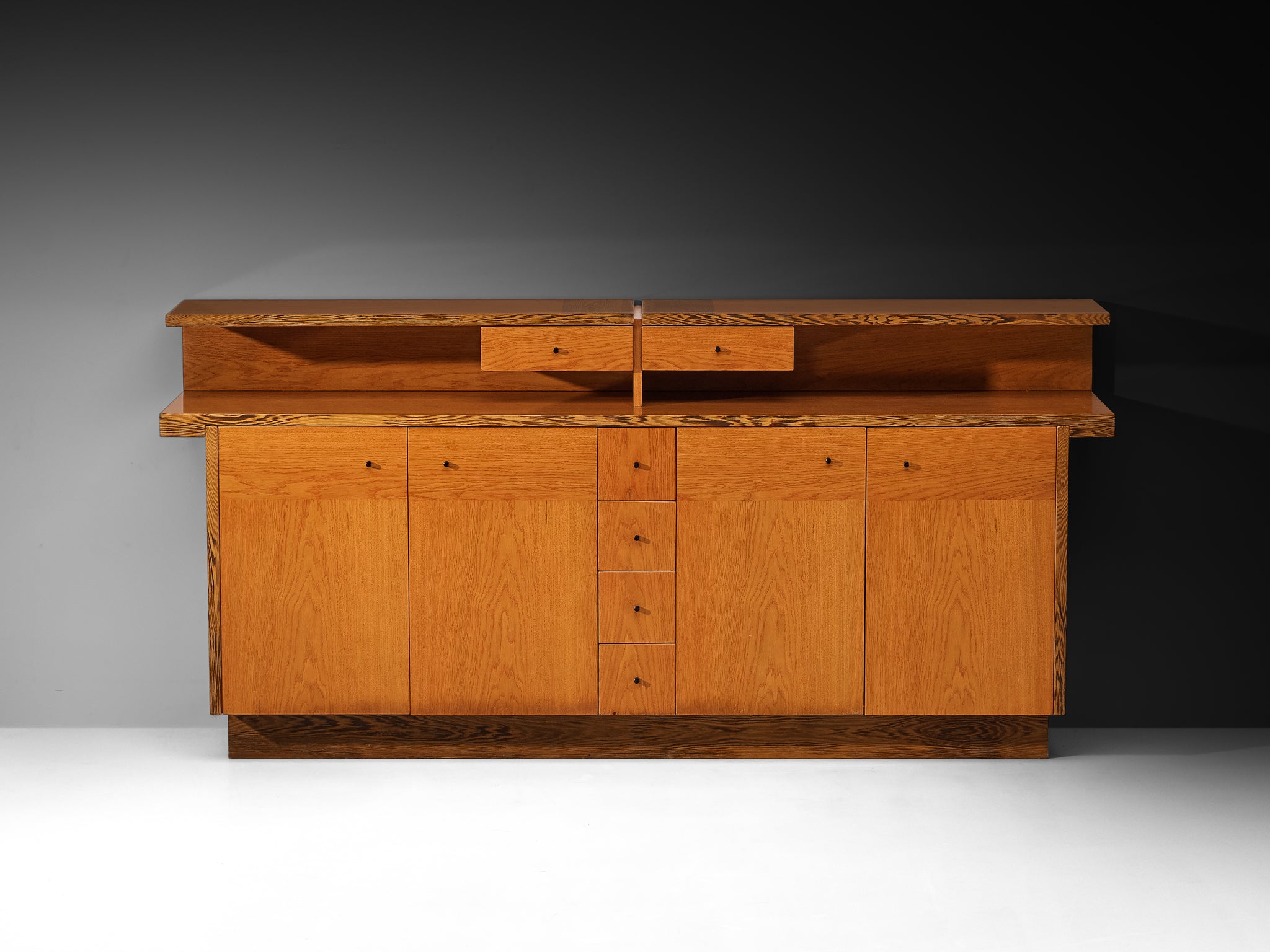 Italian Sideboard with Various Compartments in Wengé and Ash Case pieces and storage cabinets Morentz