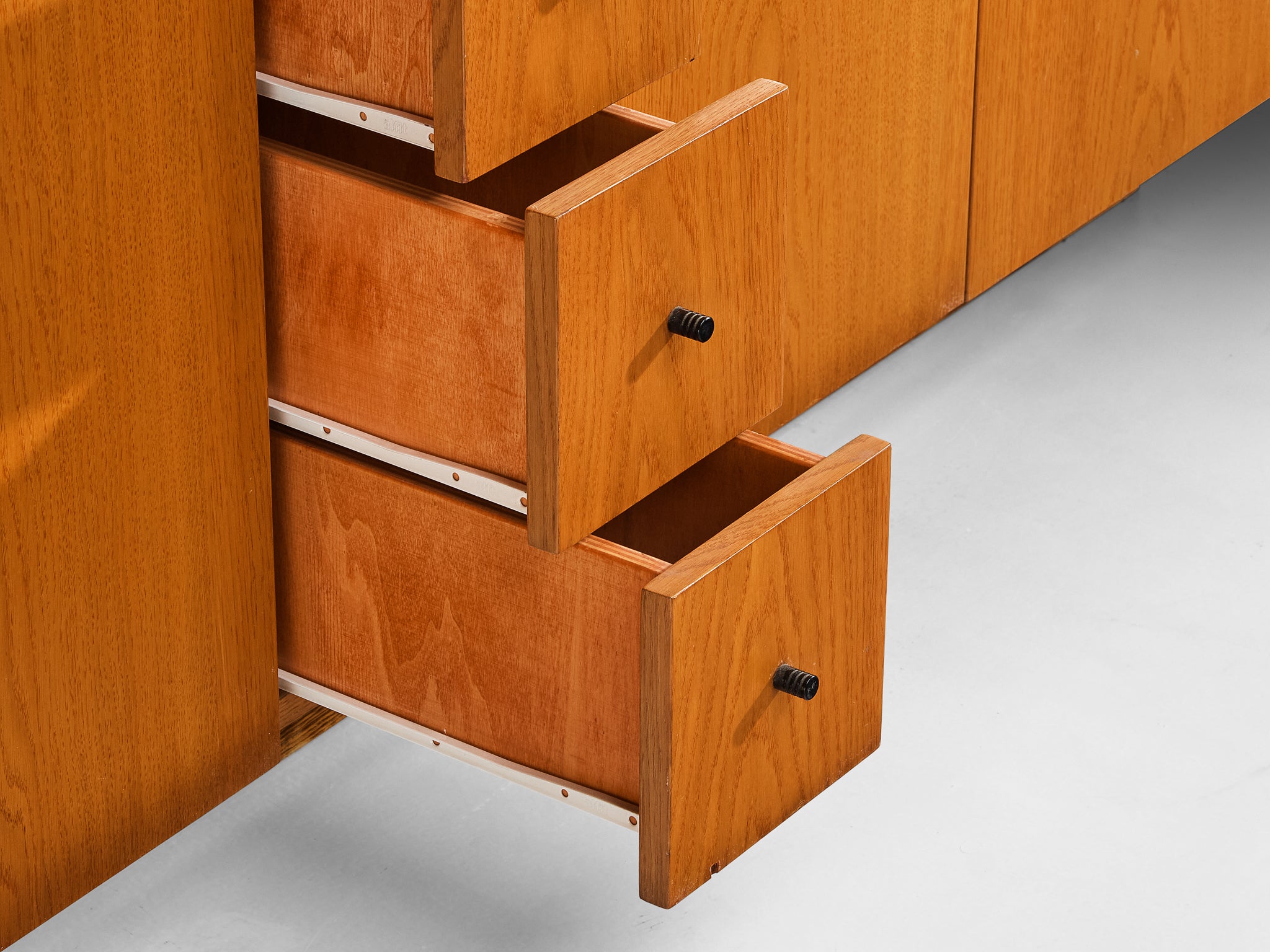 Italian Sideboard with Various Compartments in Wengé and Ash Case pieces and storage cabinets Morentz