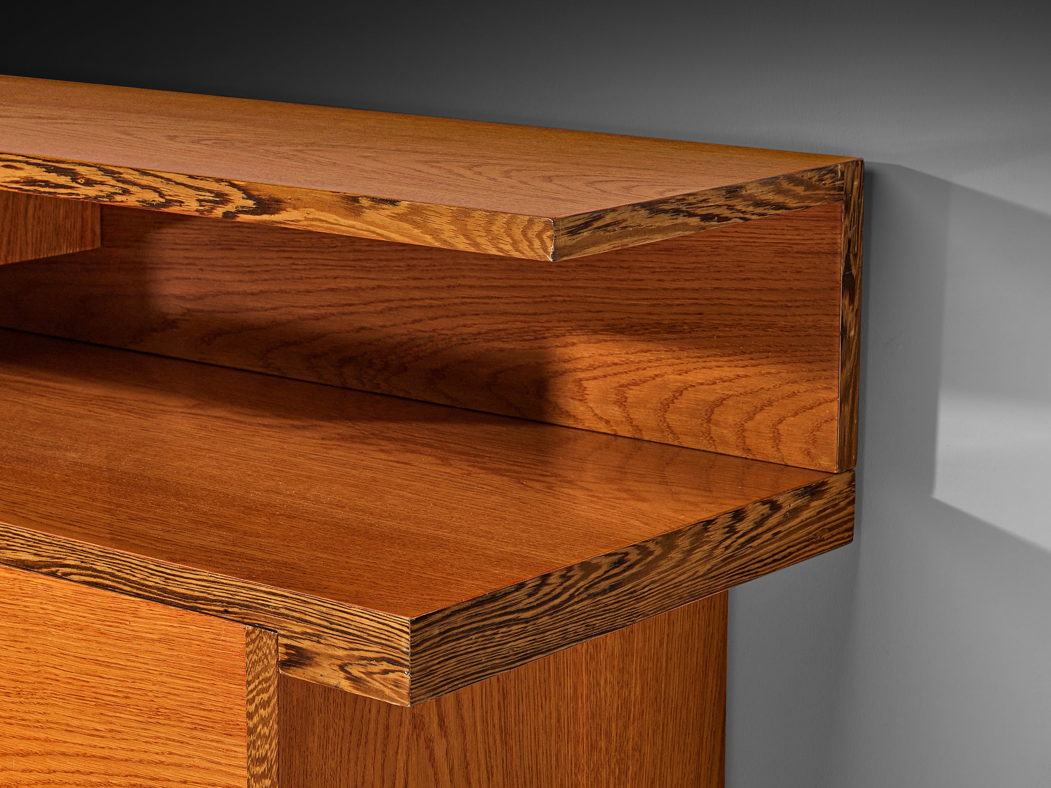 Italian Sideboard with Various Compartments in Wengé and Ash Case pieces and storage cabinets Morentz