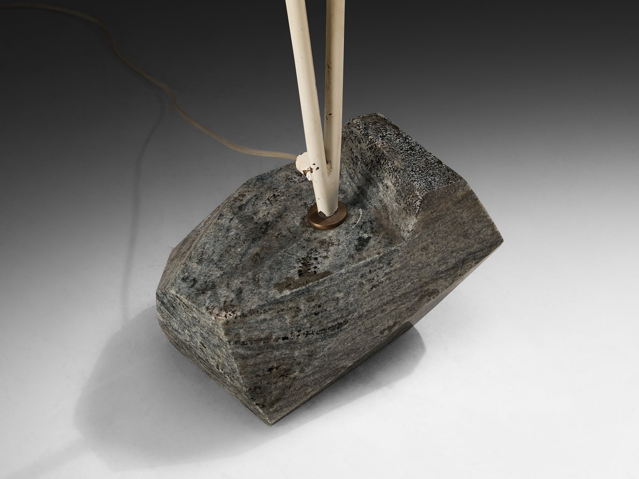 Rare Hans Bergström for Ateljé Lyktan Two-Armed Floor Lamp with Cocoon Shade Lighting Morentz