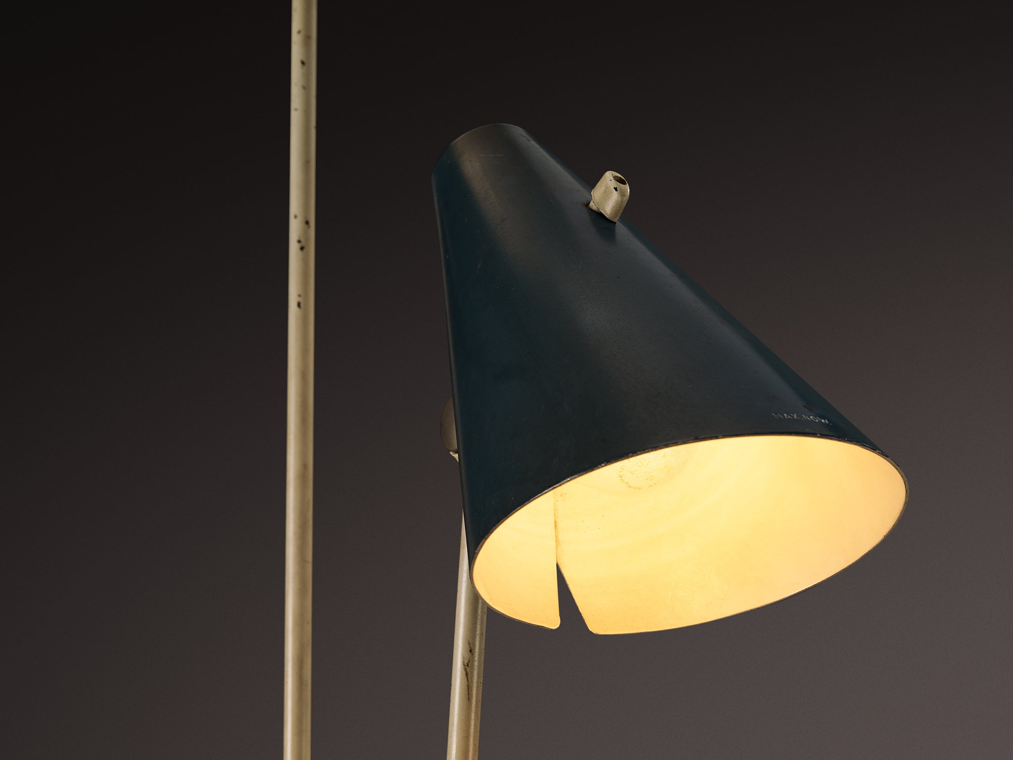 Rare Hans Bergström for Ateljé Lyktan Two-Armed Floor Lamp with Cocoon Shade Lighting Morentz