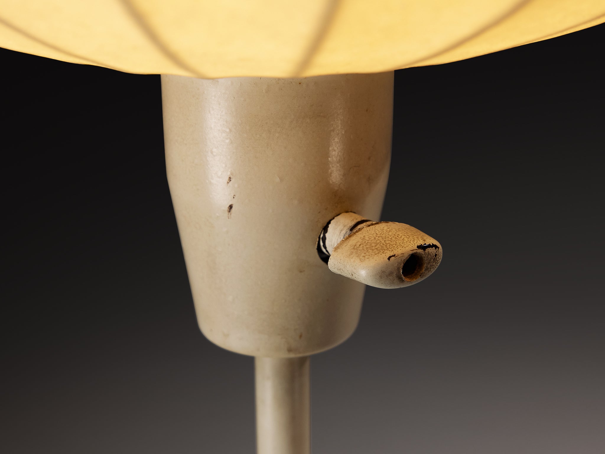 Rare Hans Bergström for Ateljé Lyktan Two-Armed Floor Lamp with Cocoon Shade Lighting Morentz