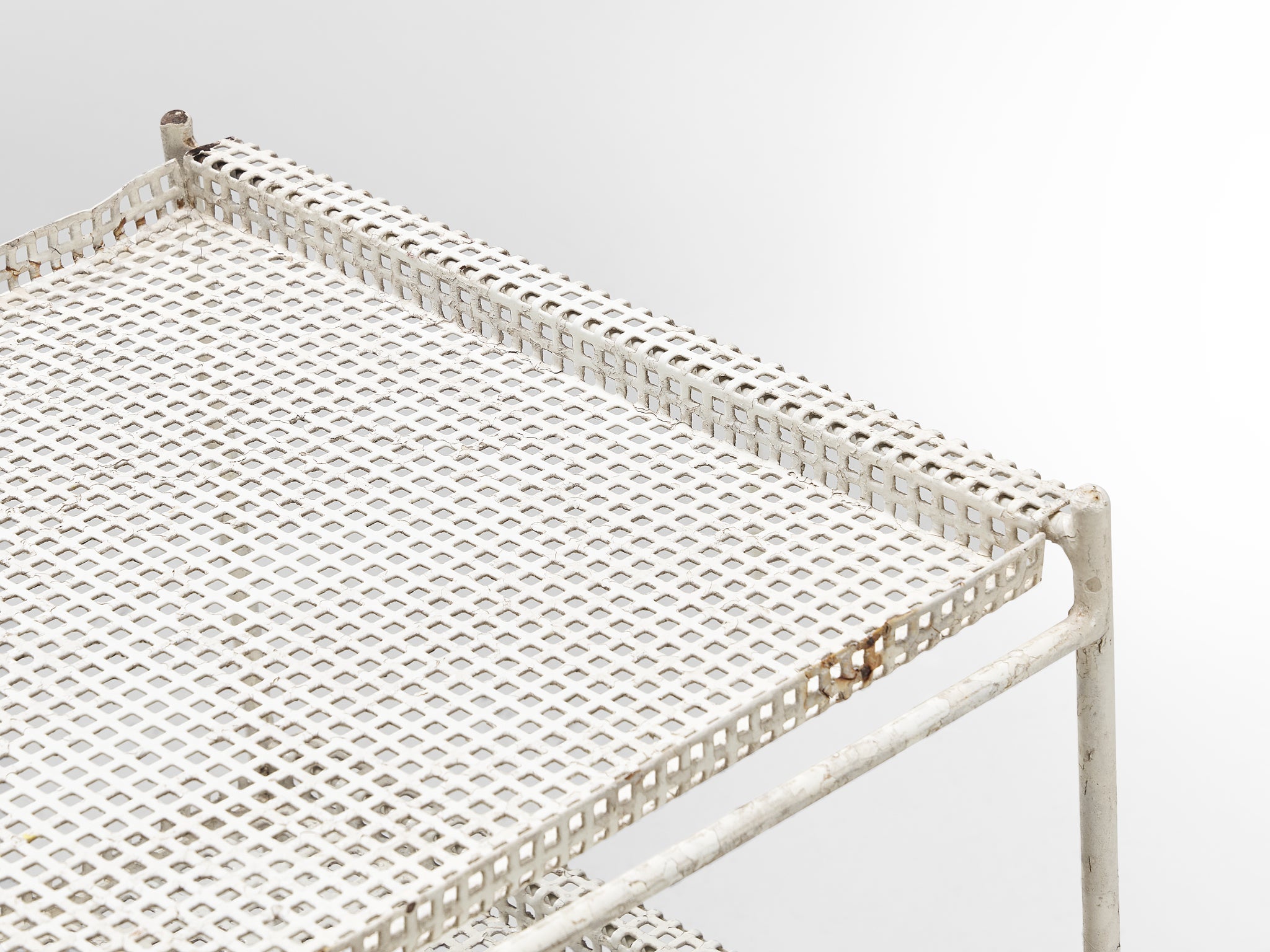 Elegant French Bar Cart with Mesh Framework in Iron tables Morentz