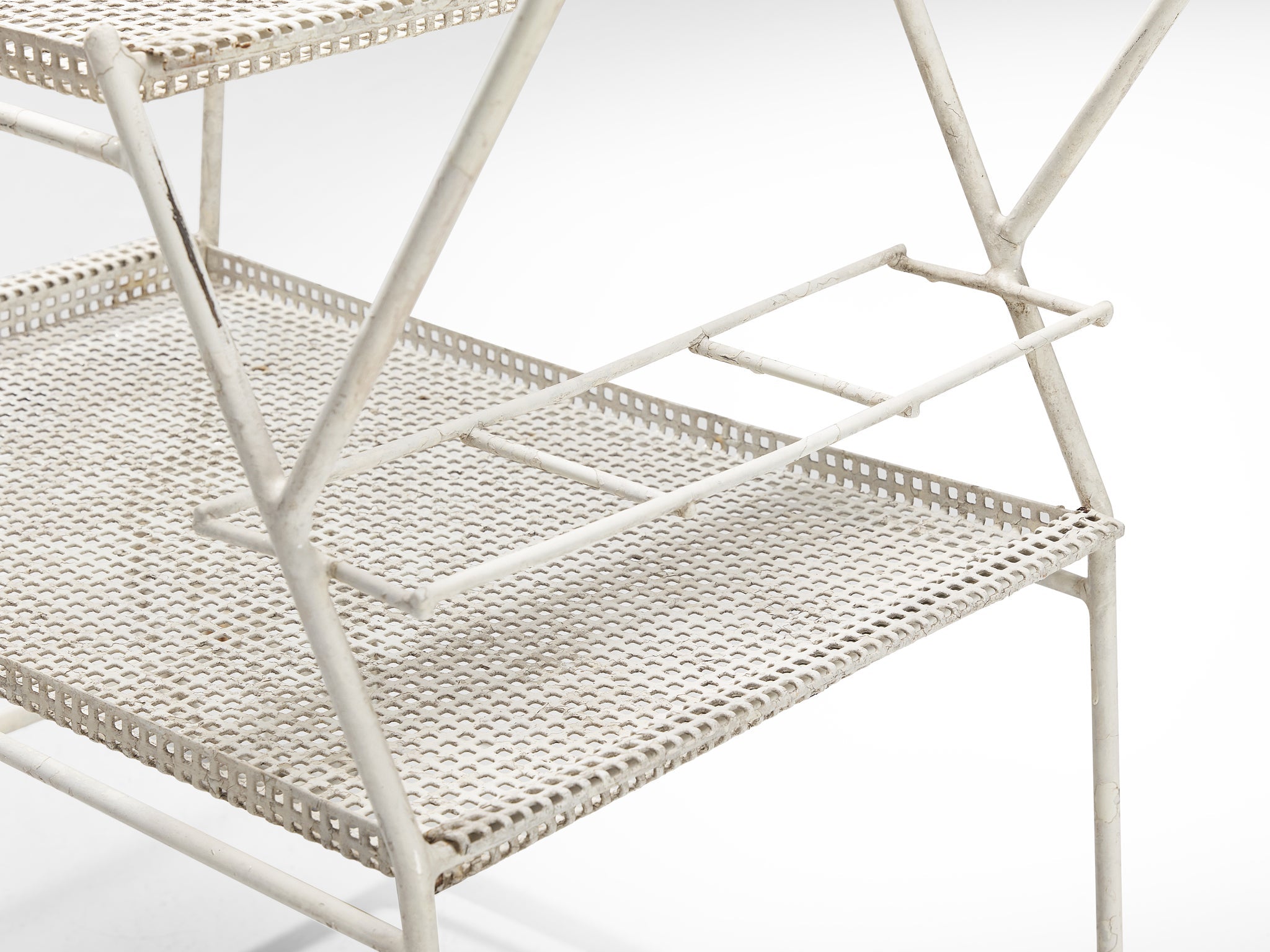 Elegant French Bar Cart with Mesh Framework in Iron tables Morentz