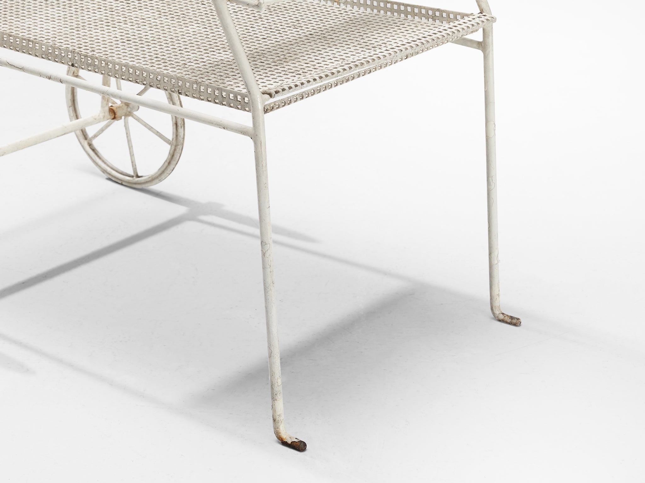 Elegant French Bar Cart with Mesh Framework in Iron tables Morentz