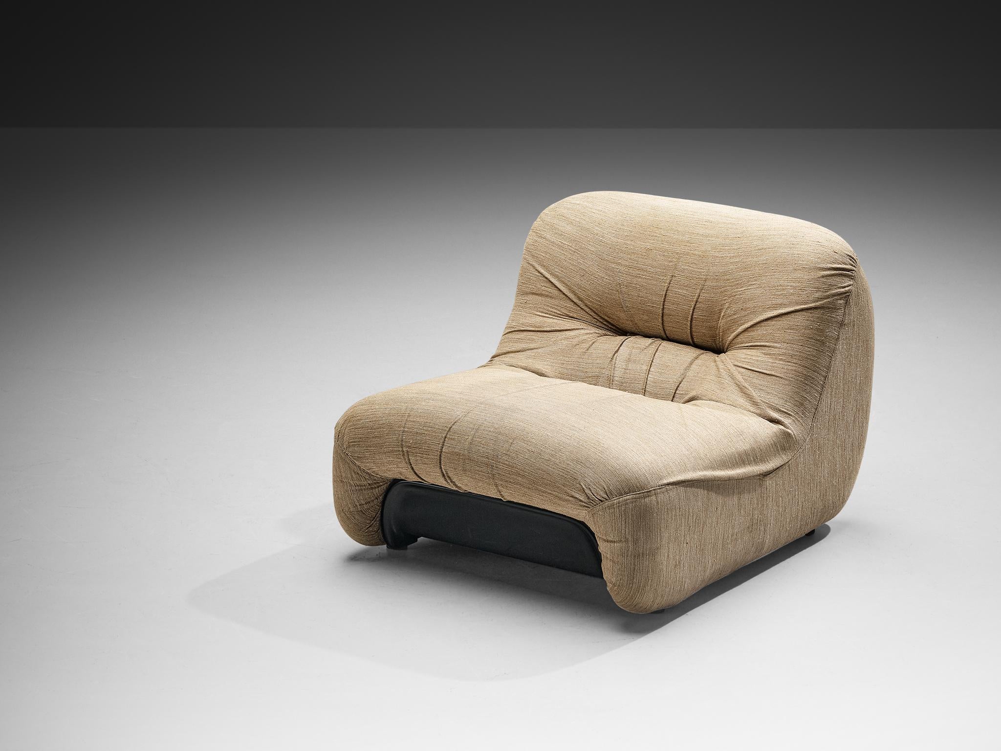 Diego Mattu for 1P 'Malù' Lounge Chair in Beige Upholstery seating Morentz