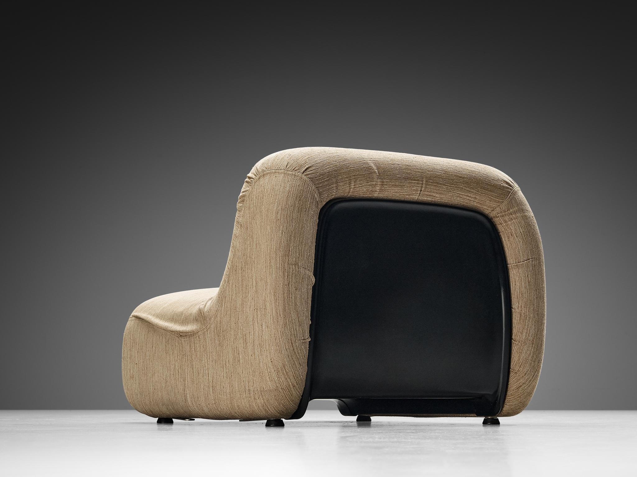 Diego Mattu for 1P 'Malù' Lounge Chair in Beige Upholstery seating Morentz