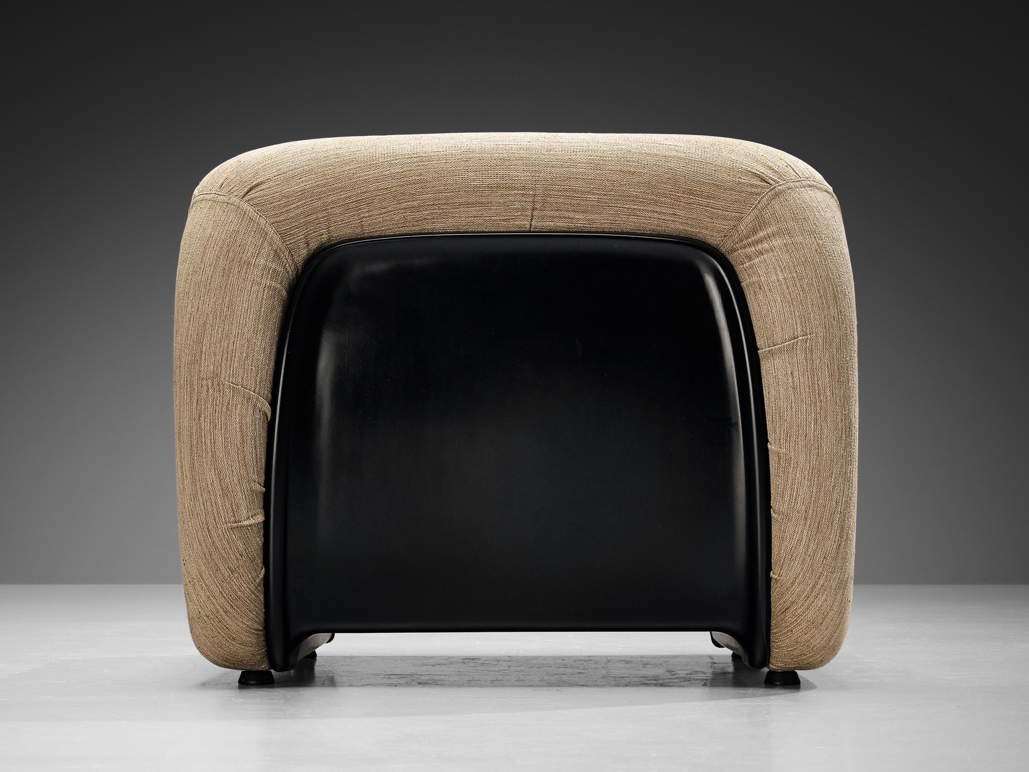 Diego Mattu for 1P 'Malù' Lounge Chair in Beige Upholstery seating Morentz