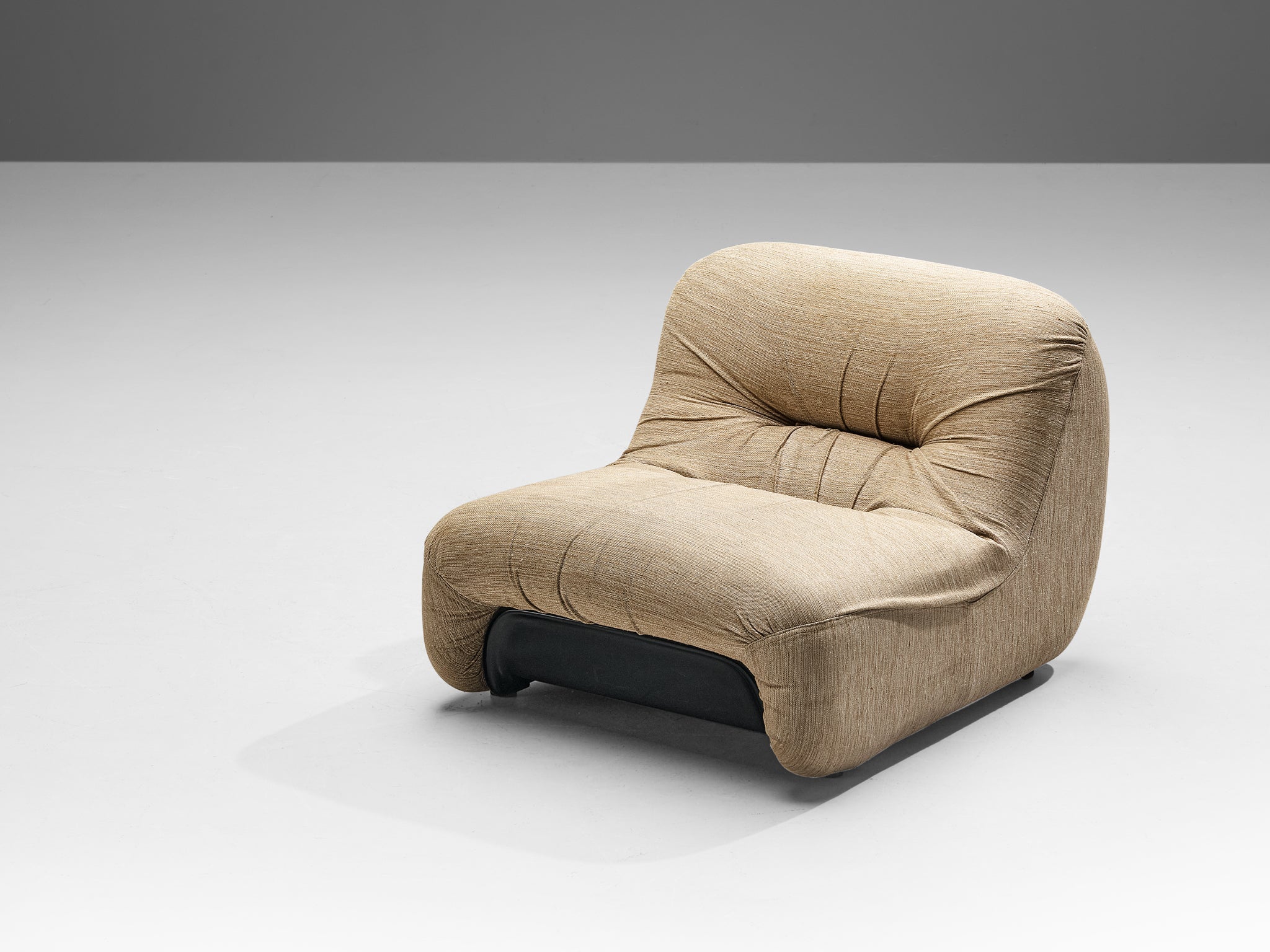 Diego Mattu for 1P Pair of 'Malù' Lounge Chairs in Beige Upholstery seating Morentz