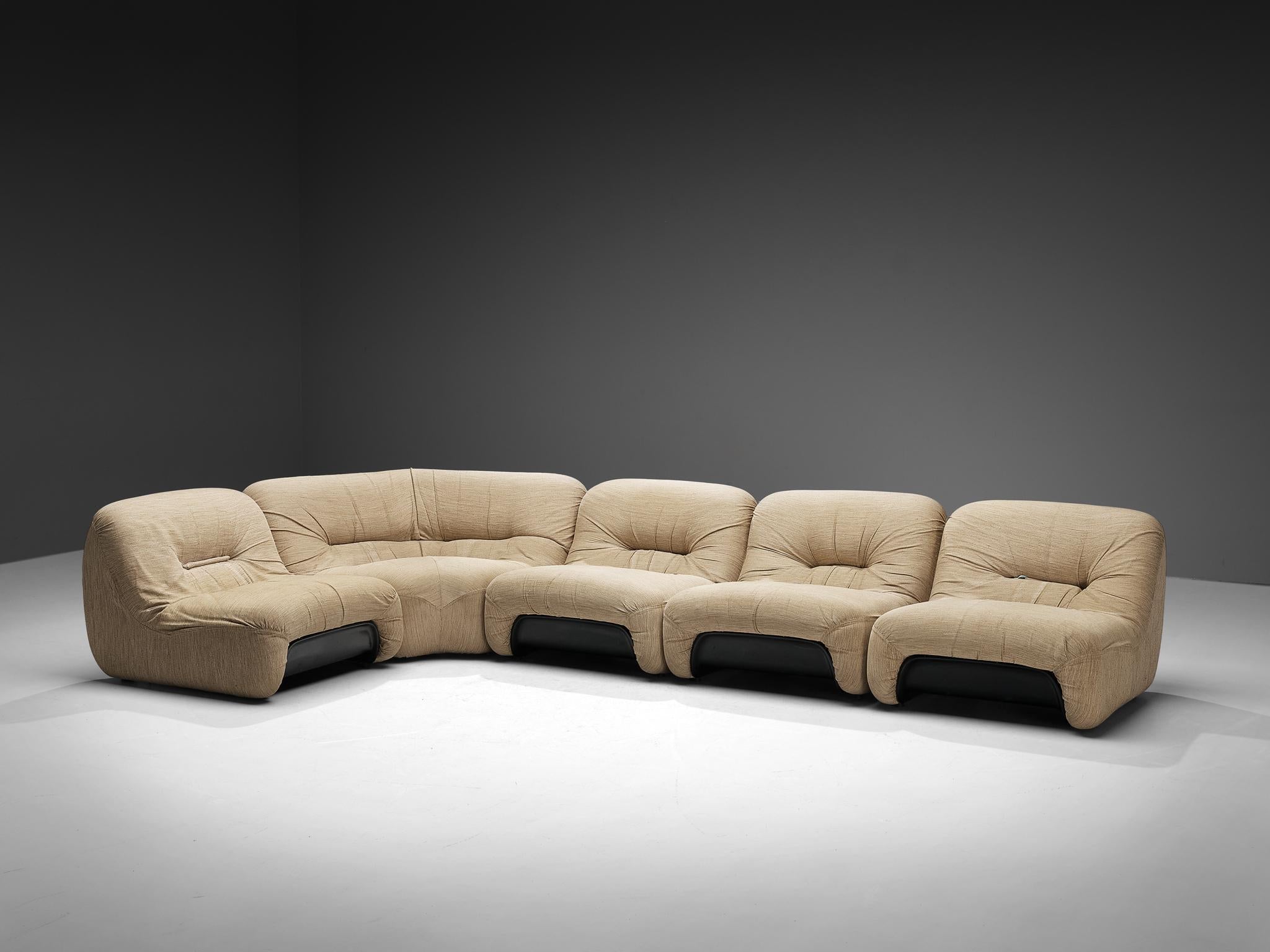 Diego Mattu for 1P 'Malù' Modular Sofa in Beige Upholstery seating Morentz