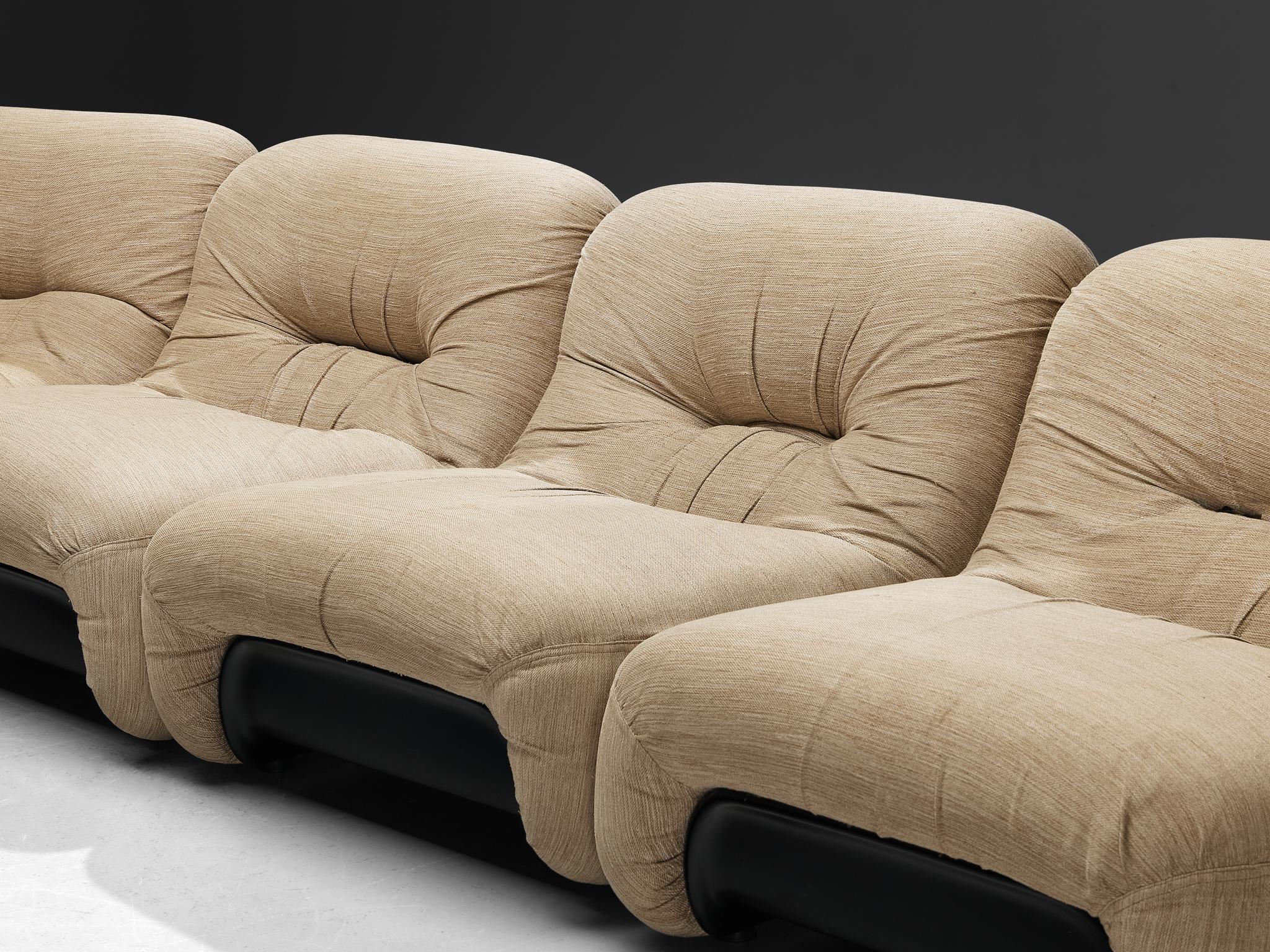 Diego Mattu for 1P 'Malù' Modular Sofa in Beige Upholstery seating Morentz