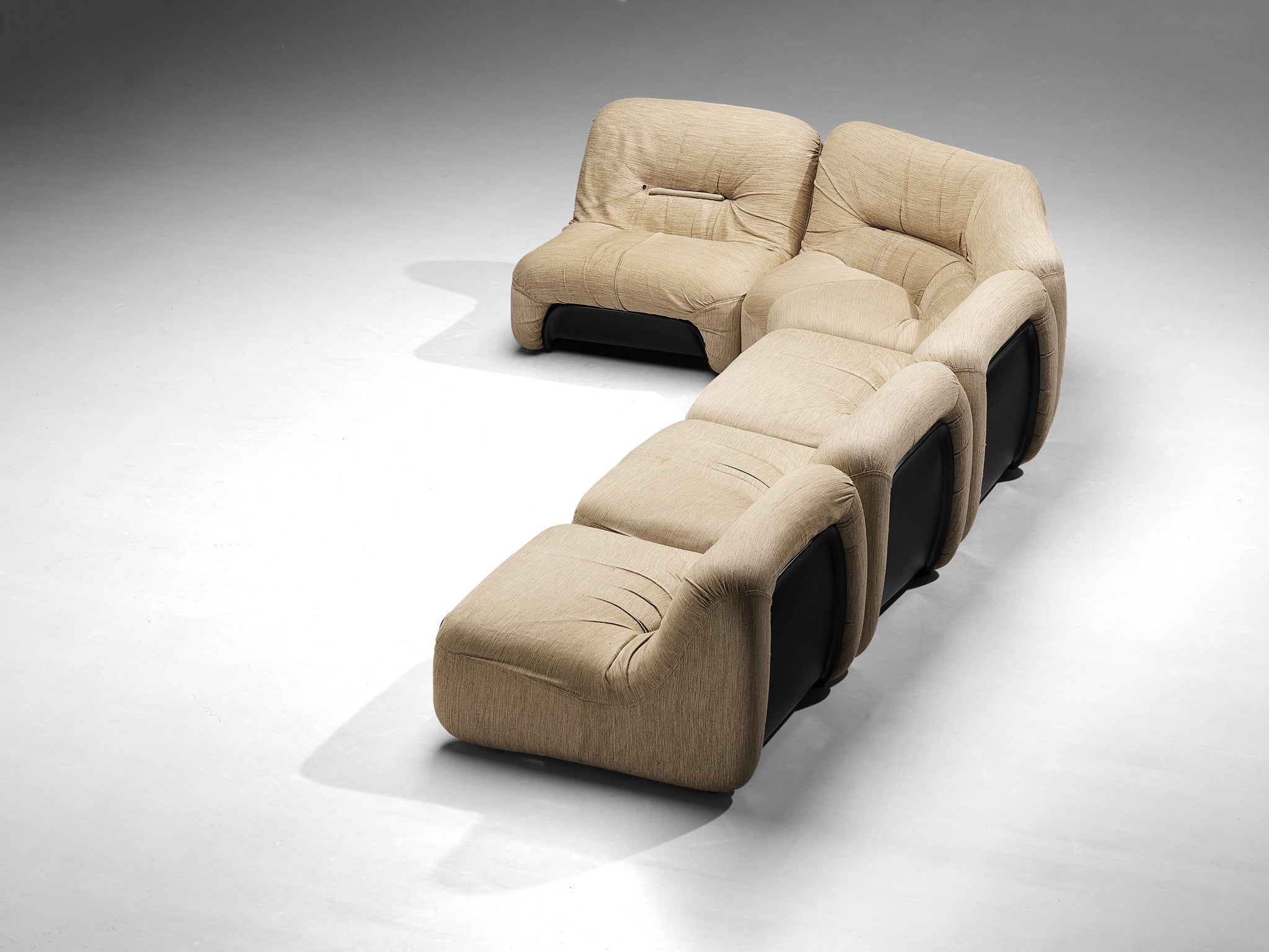 Diego Mattu for 1P 'Malù' Modular Sofa in Beige Upholstery seating Morentz