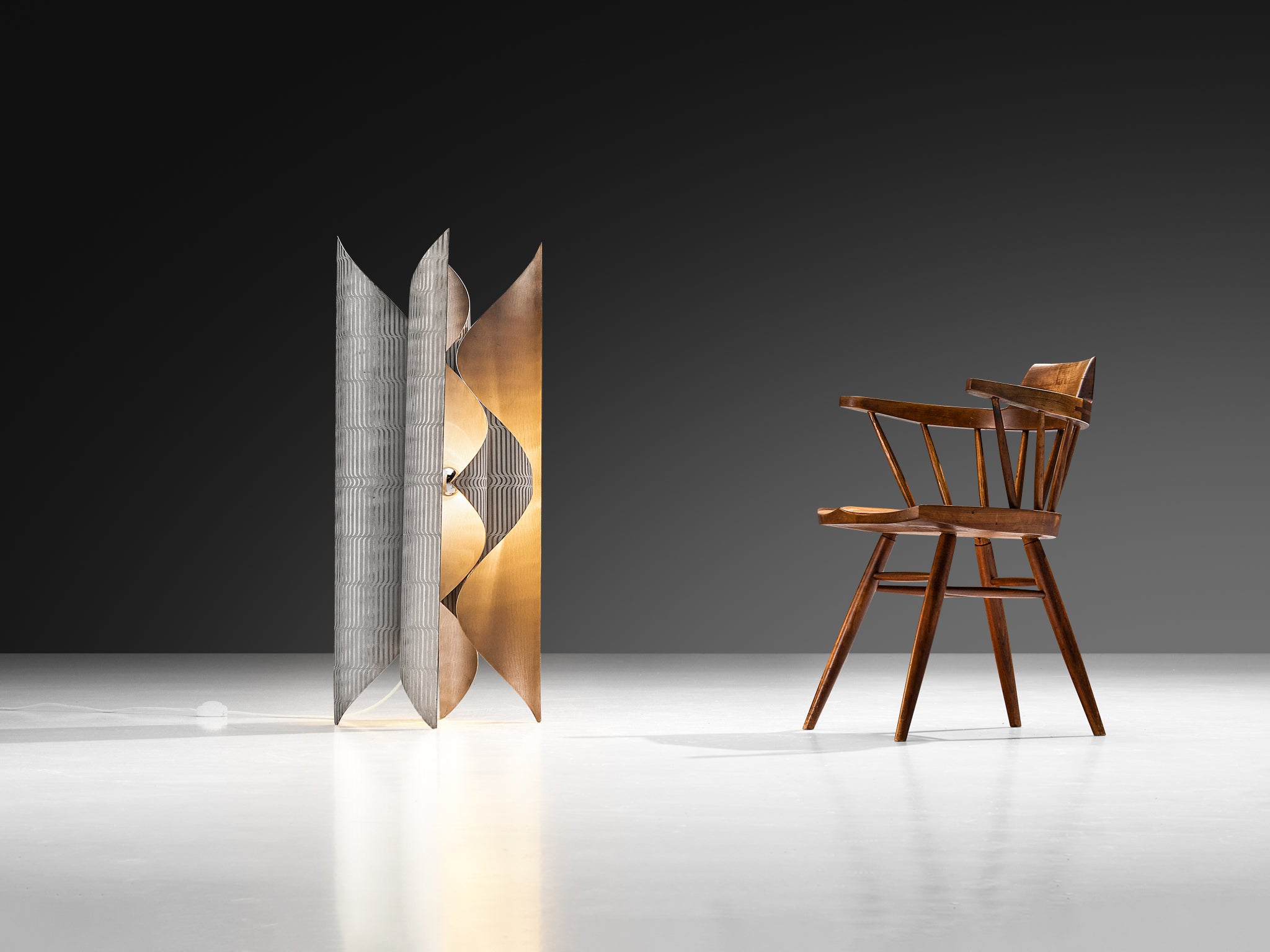 Lorenzo Burchiellaro Large Sculptural Lamp in Metal Lighting Morentz