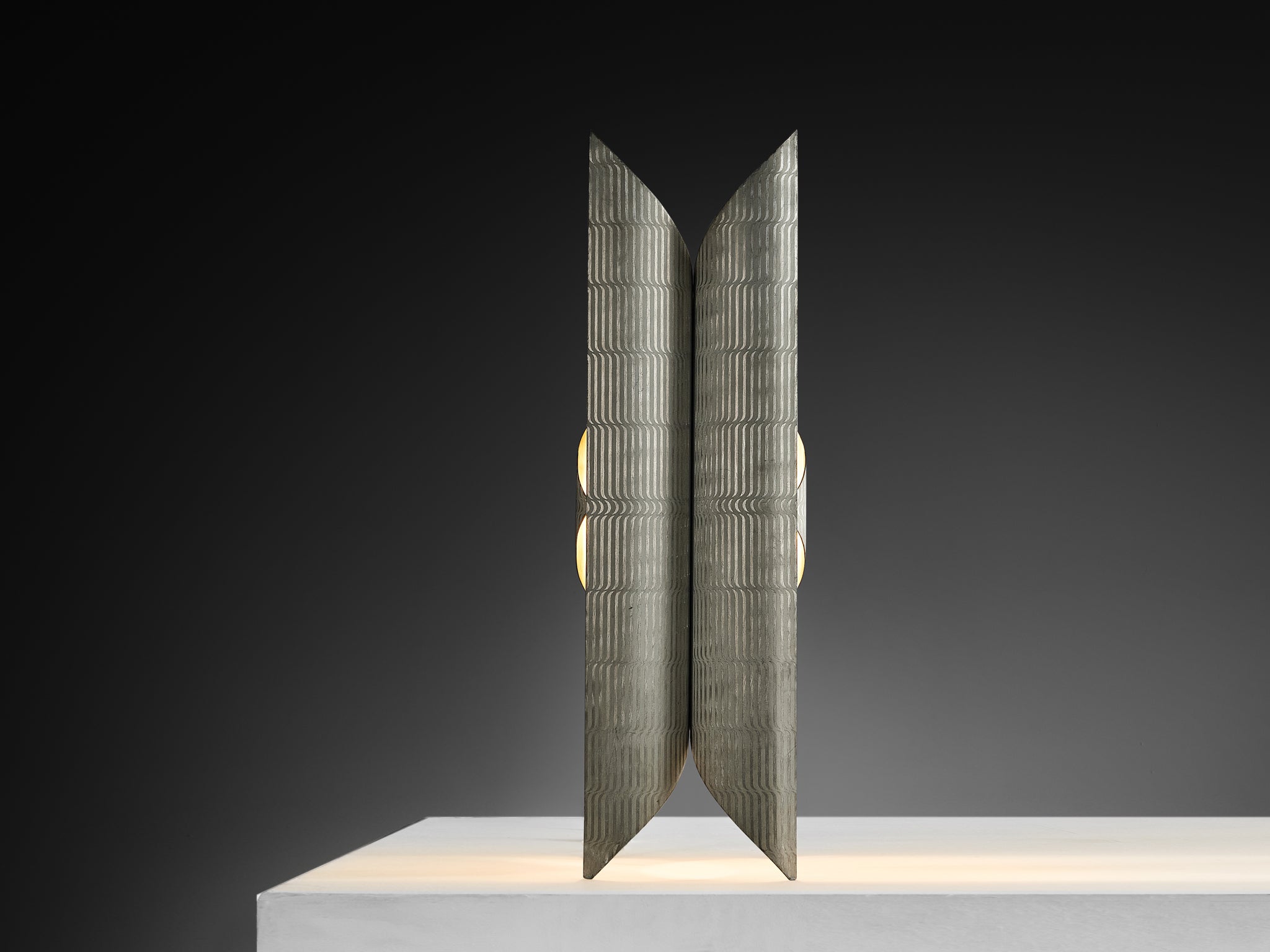 Lorenzo Burchiellaro Large Sculptural Lamp in Metal Lighting Morentz