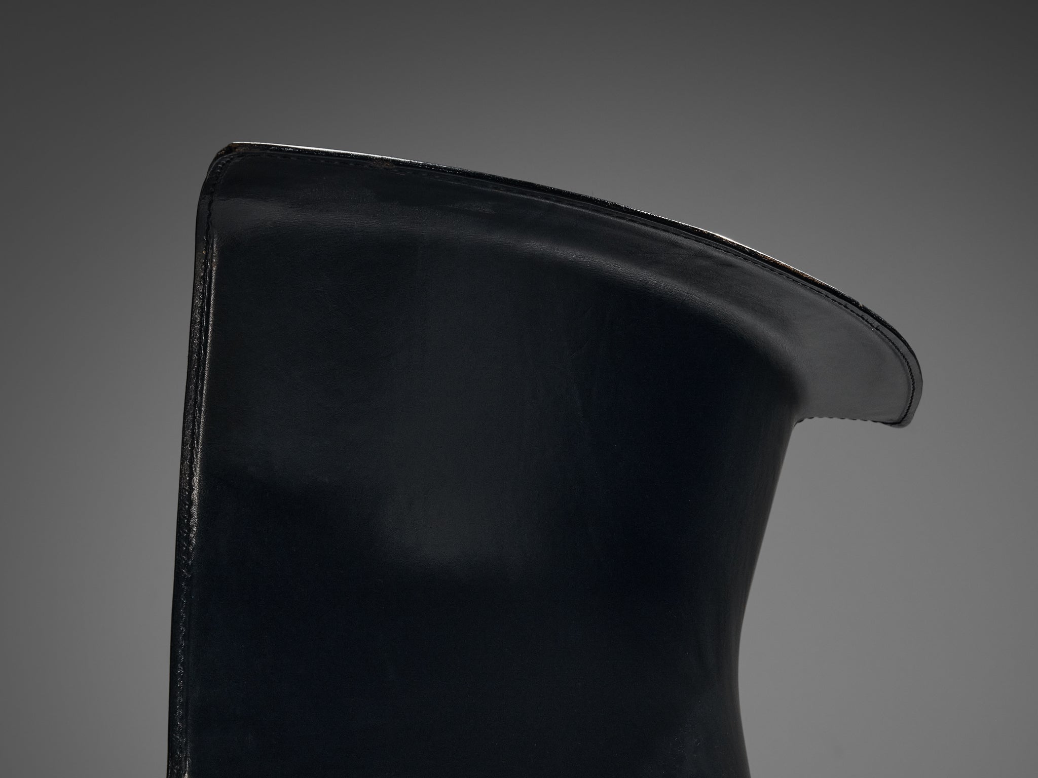 Francesco Binfaré for Cassina Set of Four 'Hock' Dining Chairs in Black Leather seating Morentz