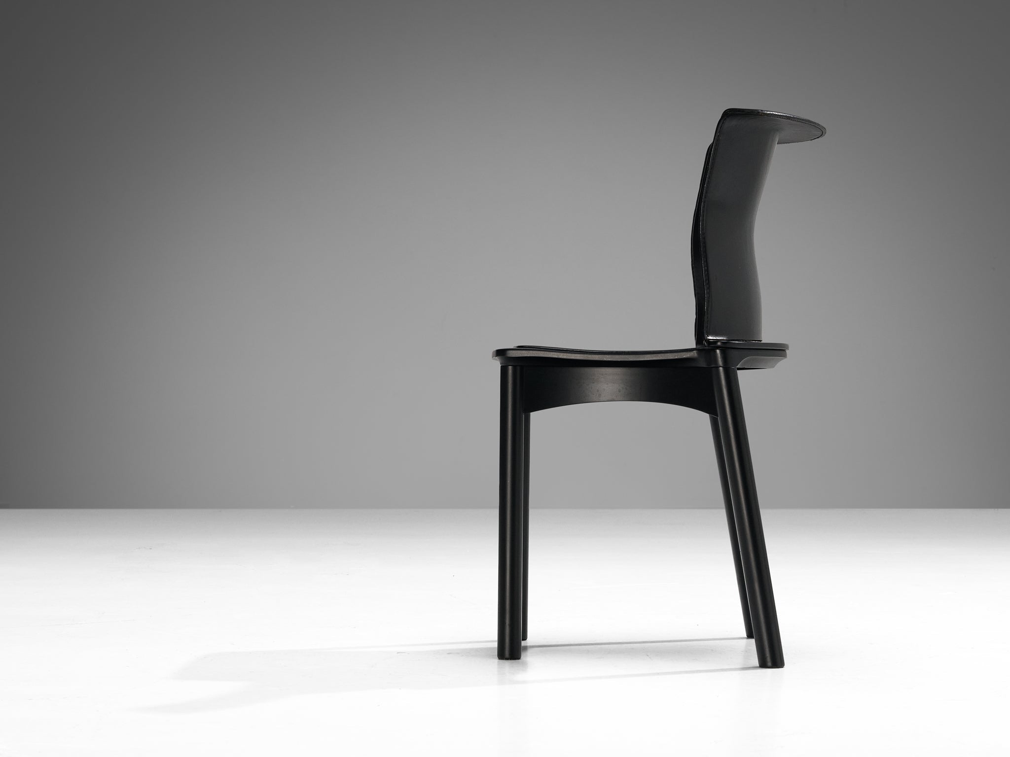 Francesco Binfaré for Cassina Set of Four 'Hock' Dining Chairs in Black Leather seating Morentz