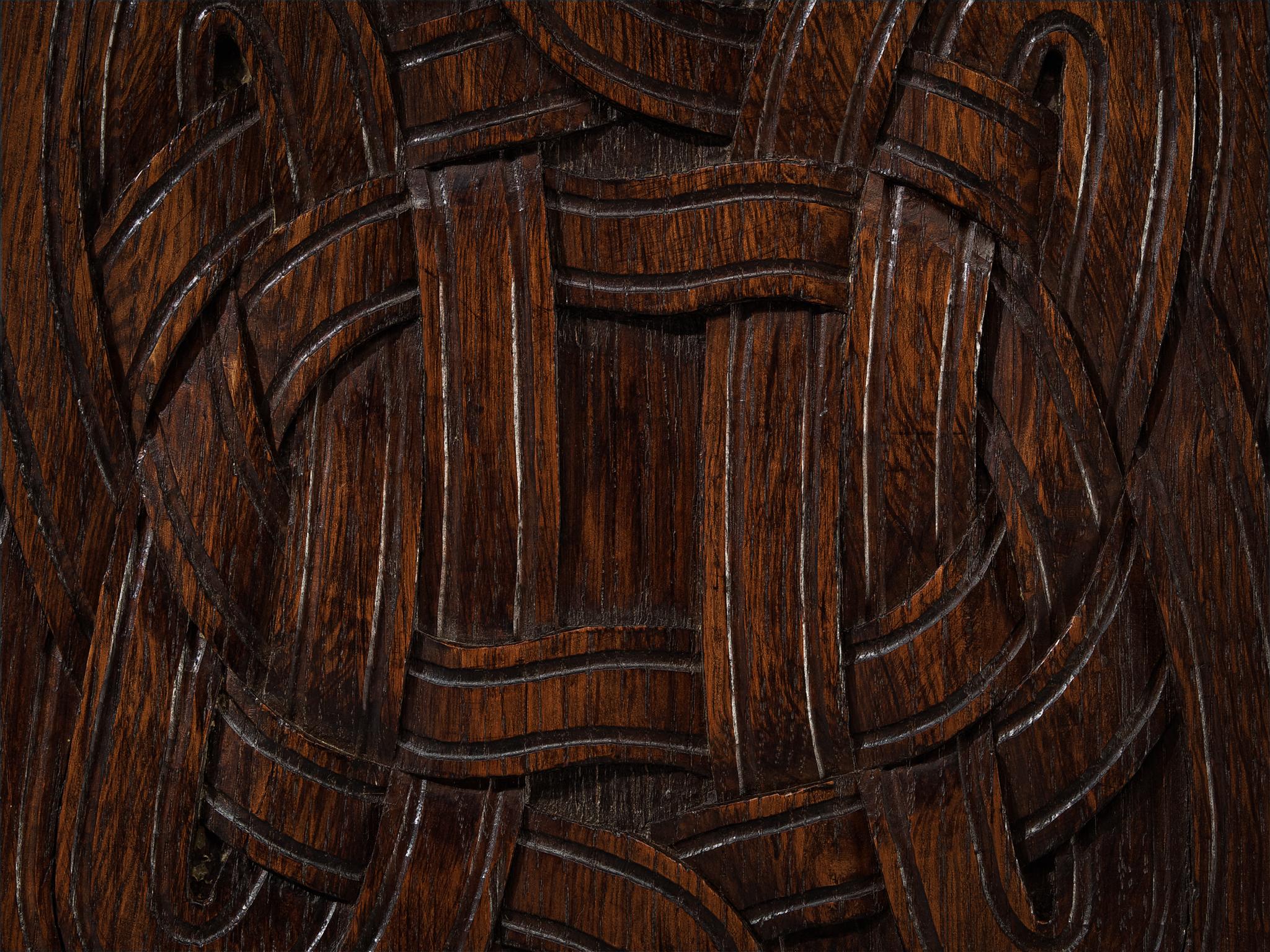 Joseph Savina Cabinet with Intricate Carvings in Oak case pieces and storage cabinets Morentz