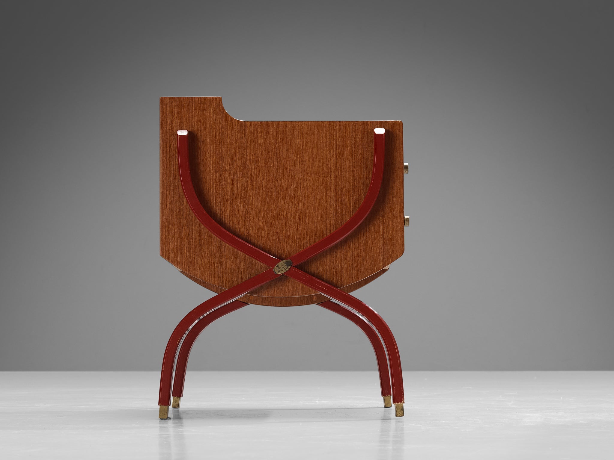 Tosi Arredamenti Pair of Cabinets or Night Stands in Mahogany and Brass more furniture and collectibles Morentz