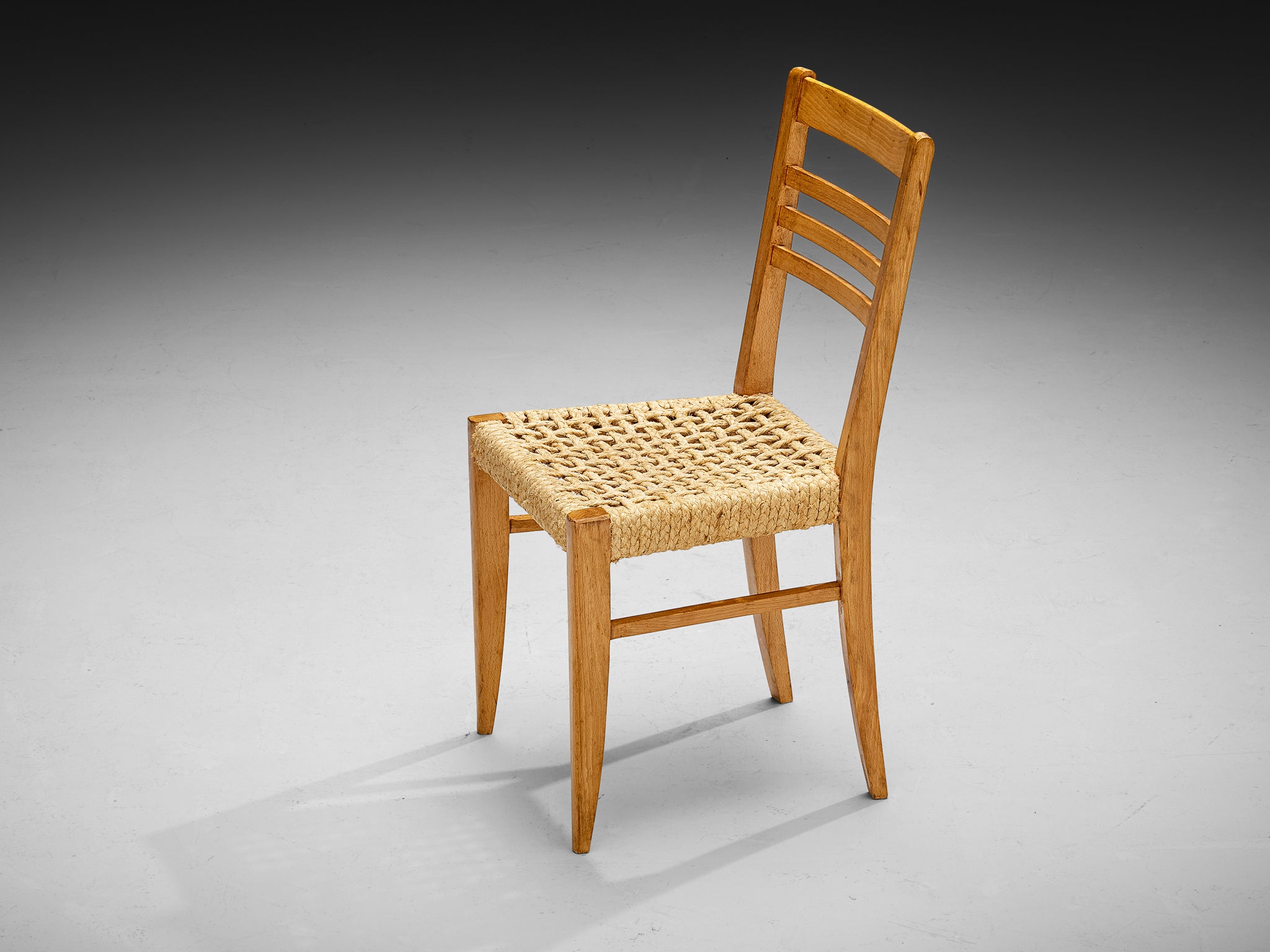 Adrien Audoux & Frida Minet Set of Ten Dining Chairs in Braided Hemp Seating Morentz