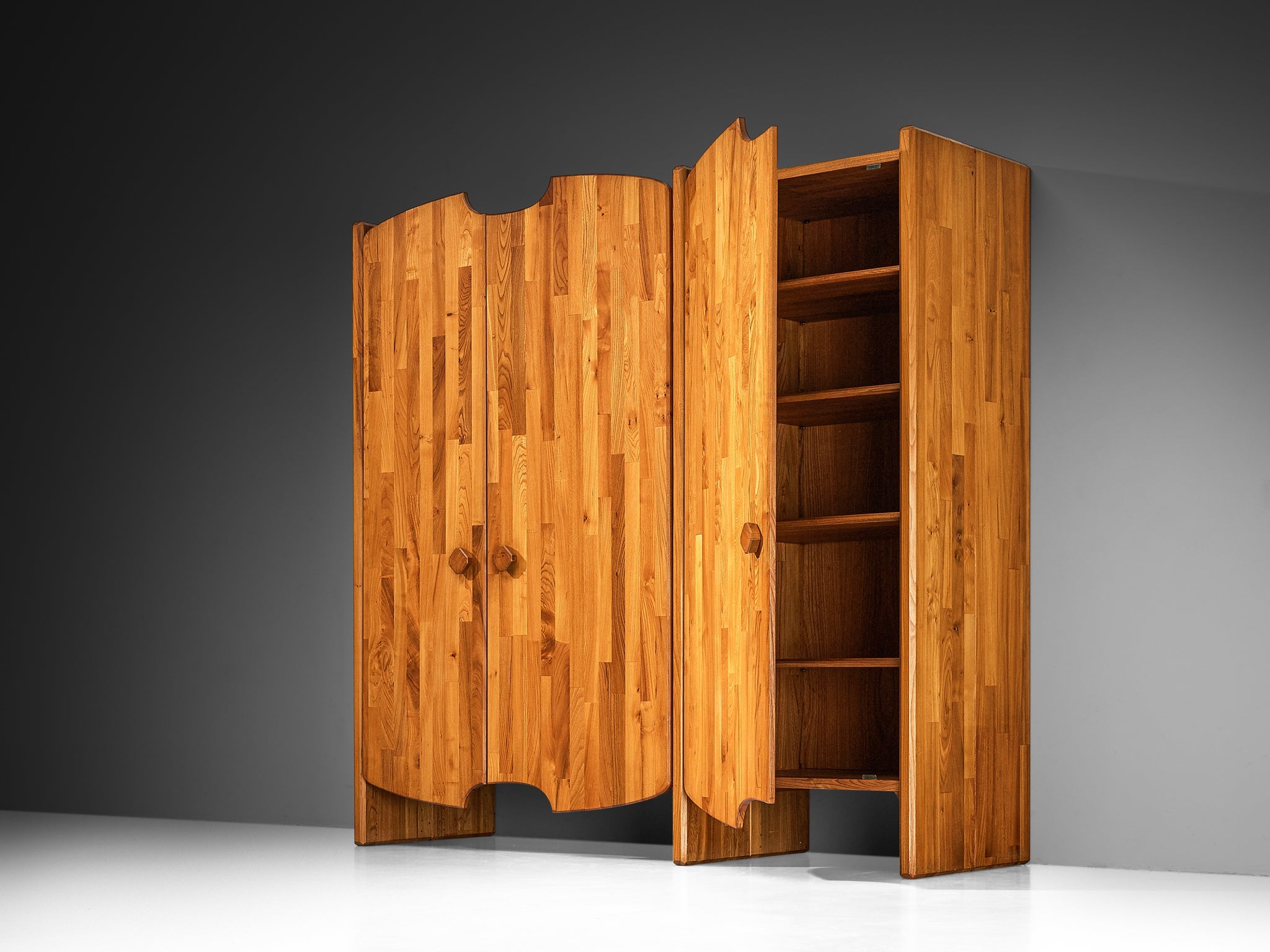 Pierre Chapo Custom Made 'Chlacc' Highboard in Elm case pieces and storage cabinets Morentz