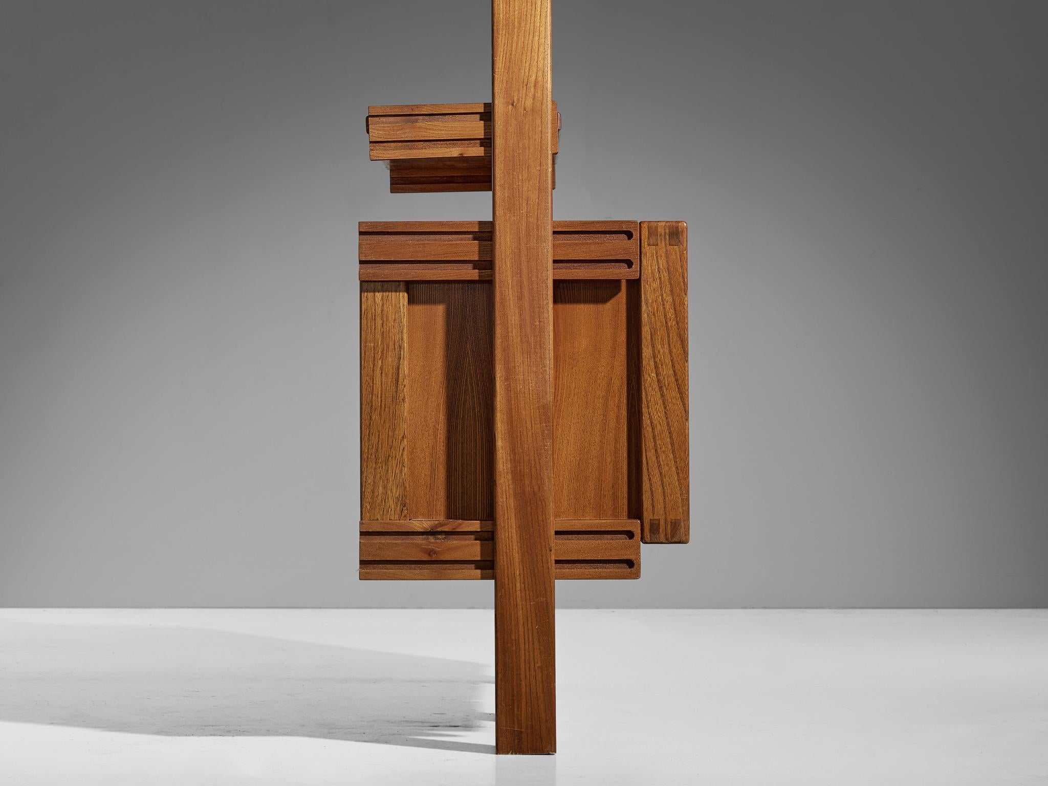 Galerie L'Orme Modular Wall Unit in Solid Elm case pieces and storage cabinets Morentz