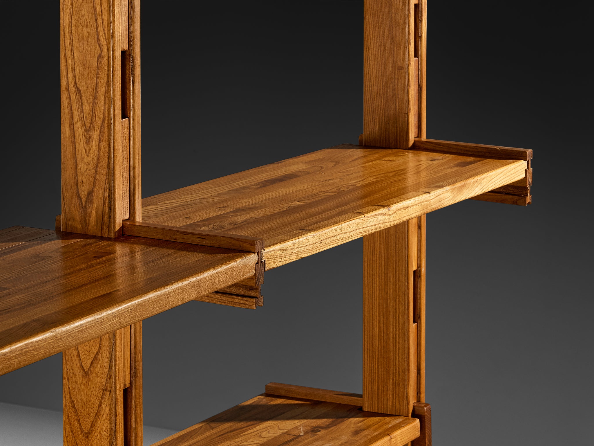 Galerie L'Orme Modular Wall Unit in Solid Elm