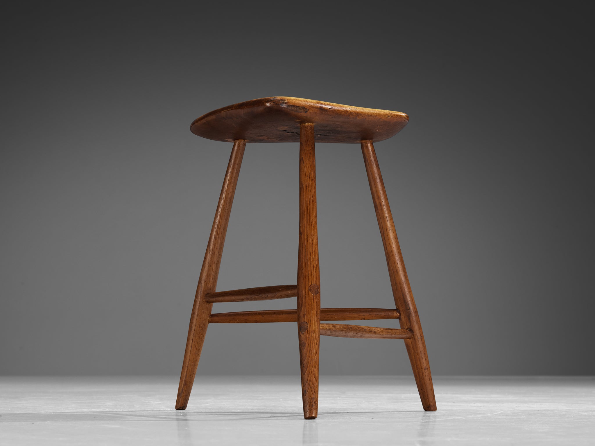 Wharton Esherick Three-Legged Stool in Cottonwood Seating Morentz