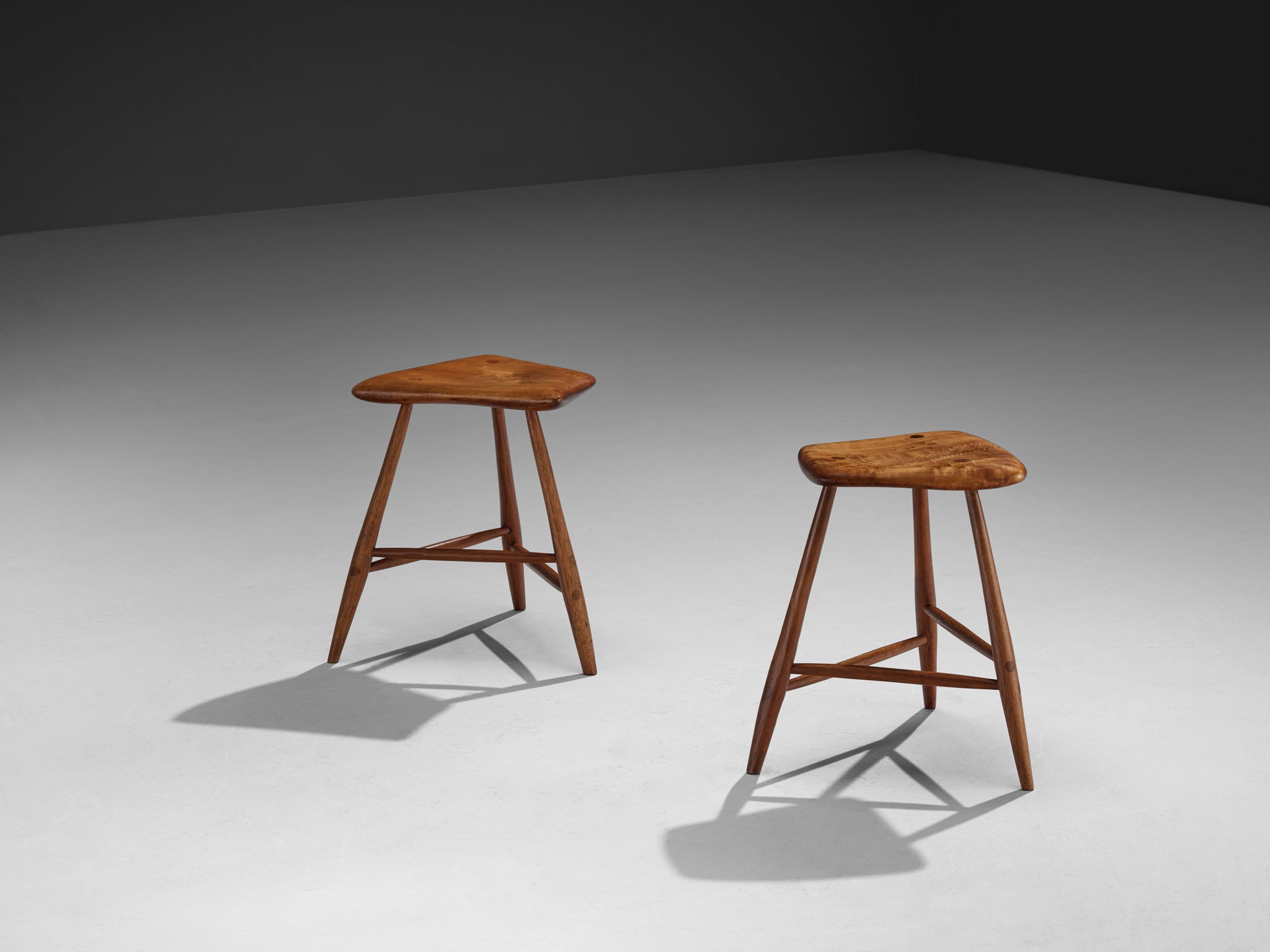 Wharton Esherick Three-Legged Stools in Cottonwood Seating Morentz