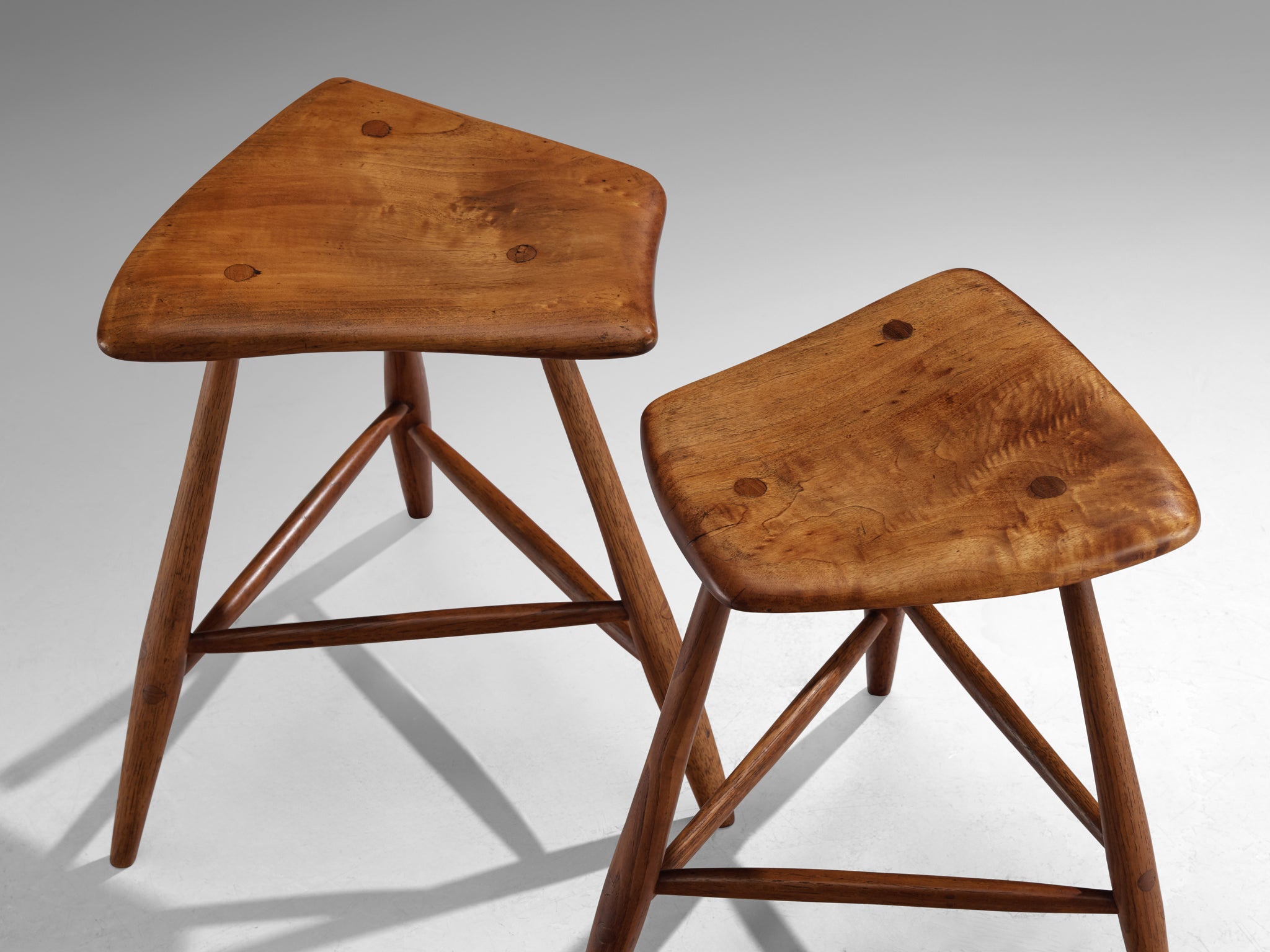 Wharton Esherick Three-Legged Stools in Cottonwood Seating Morentz