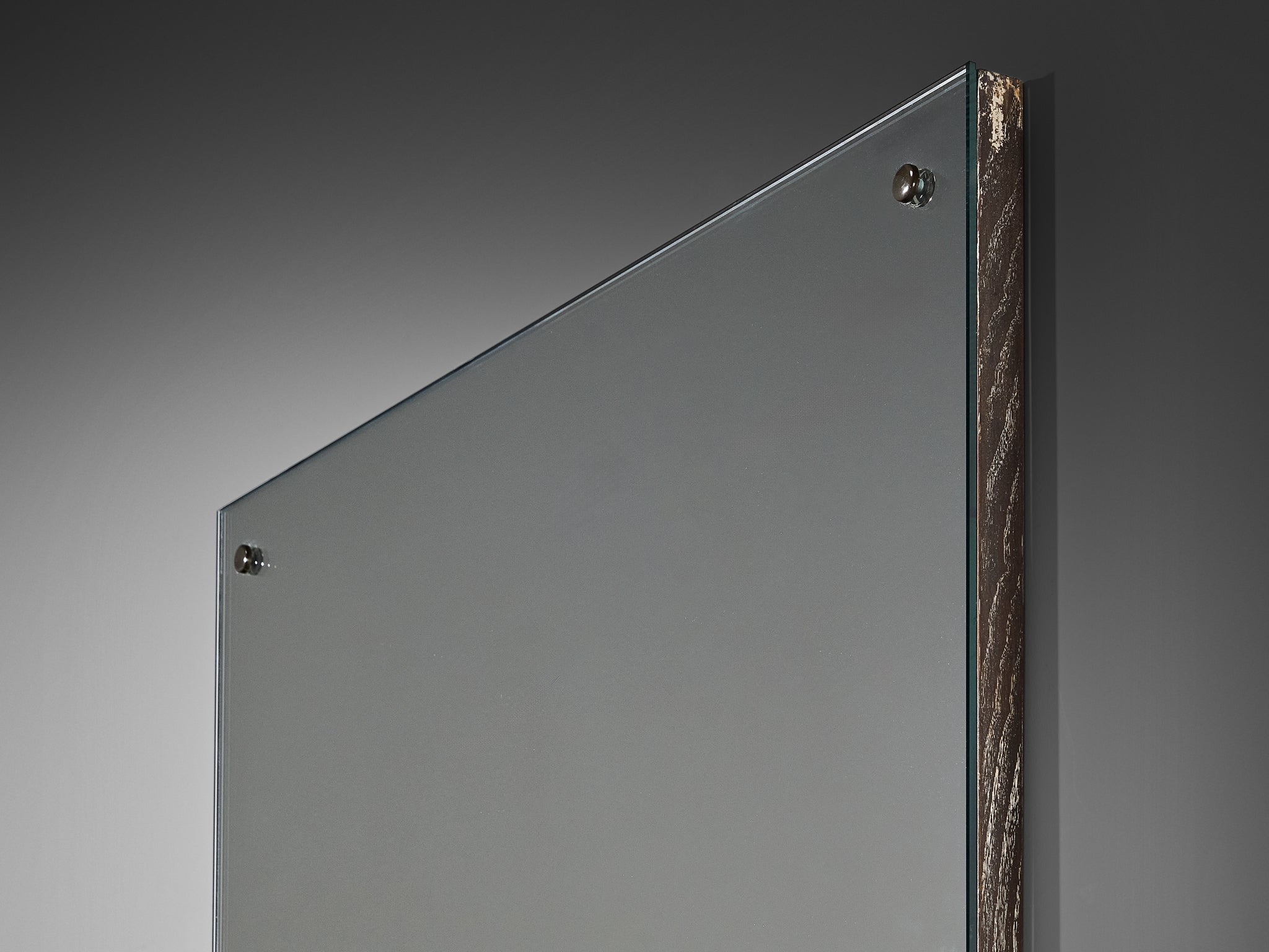 Unique Italian Wall-Mounted Console with Mirror in Cerused Chestnut tables Morentz