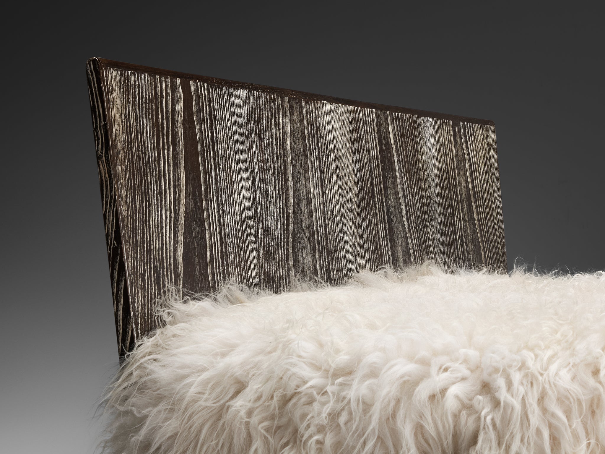 Unique Italian Double Bed in Cerused Chestnut more furniture and collectibles Morentz