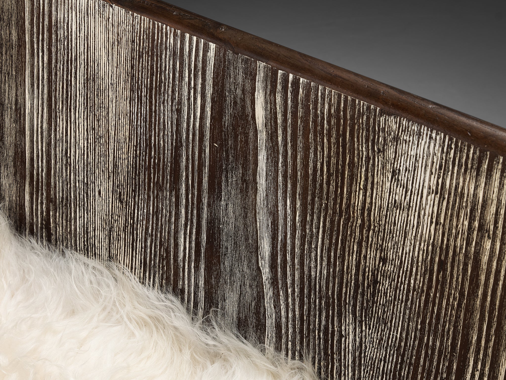 Unique Italian Double Bed in Cerused Chestnut more furniture and collectibles Morentz