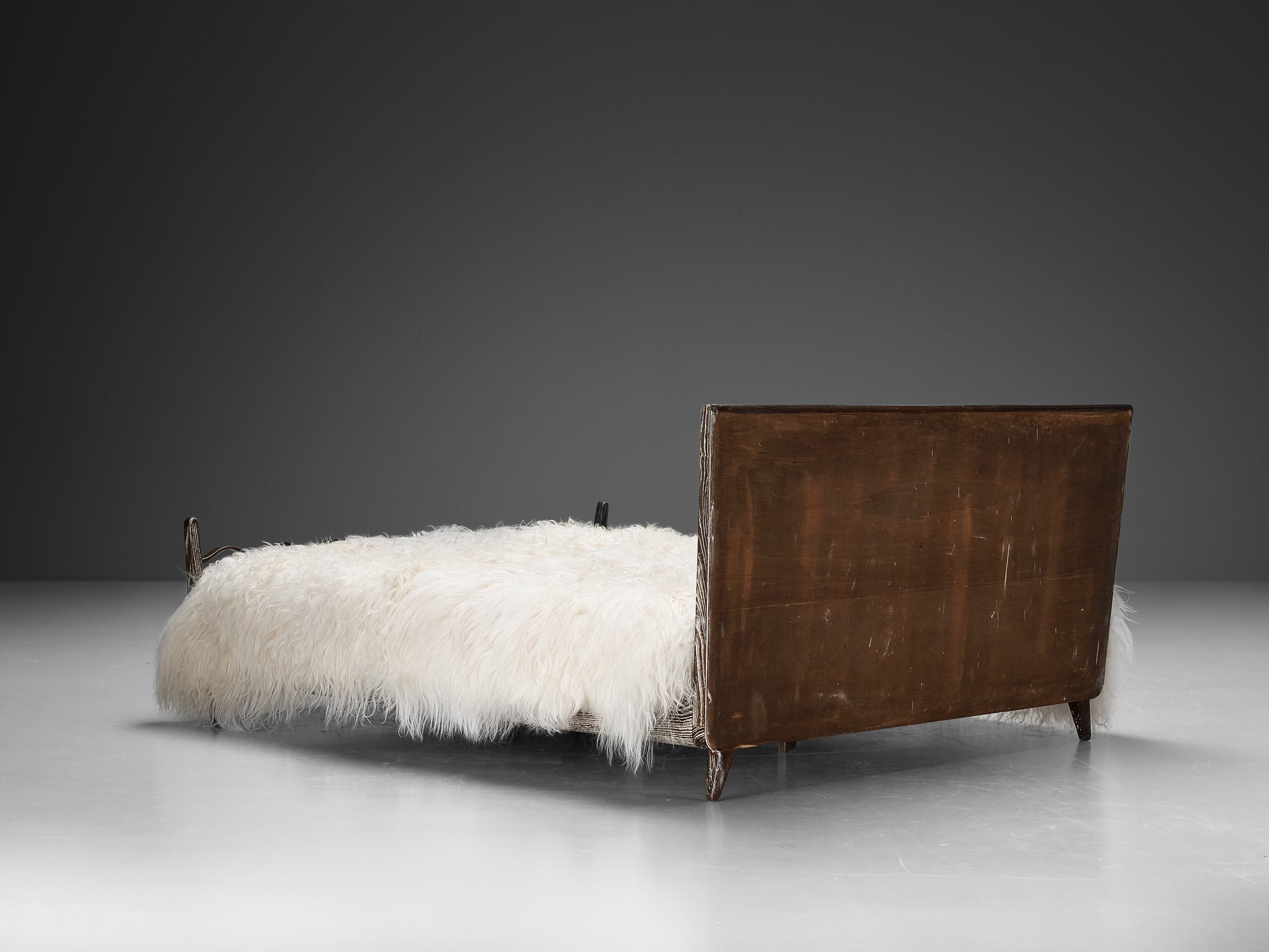 Unique Italian Double Bed in Cerused Chestnut more furniture and collectibles Morentz