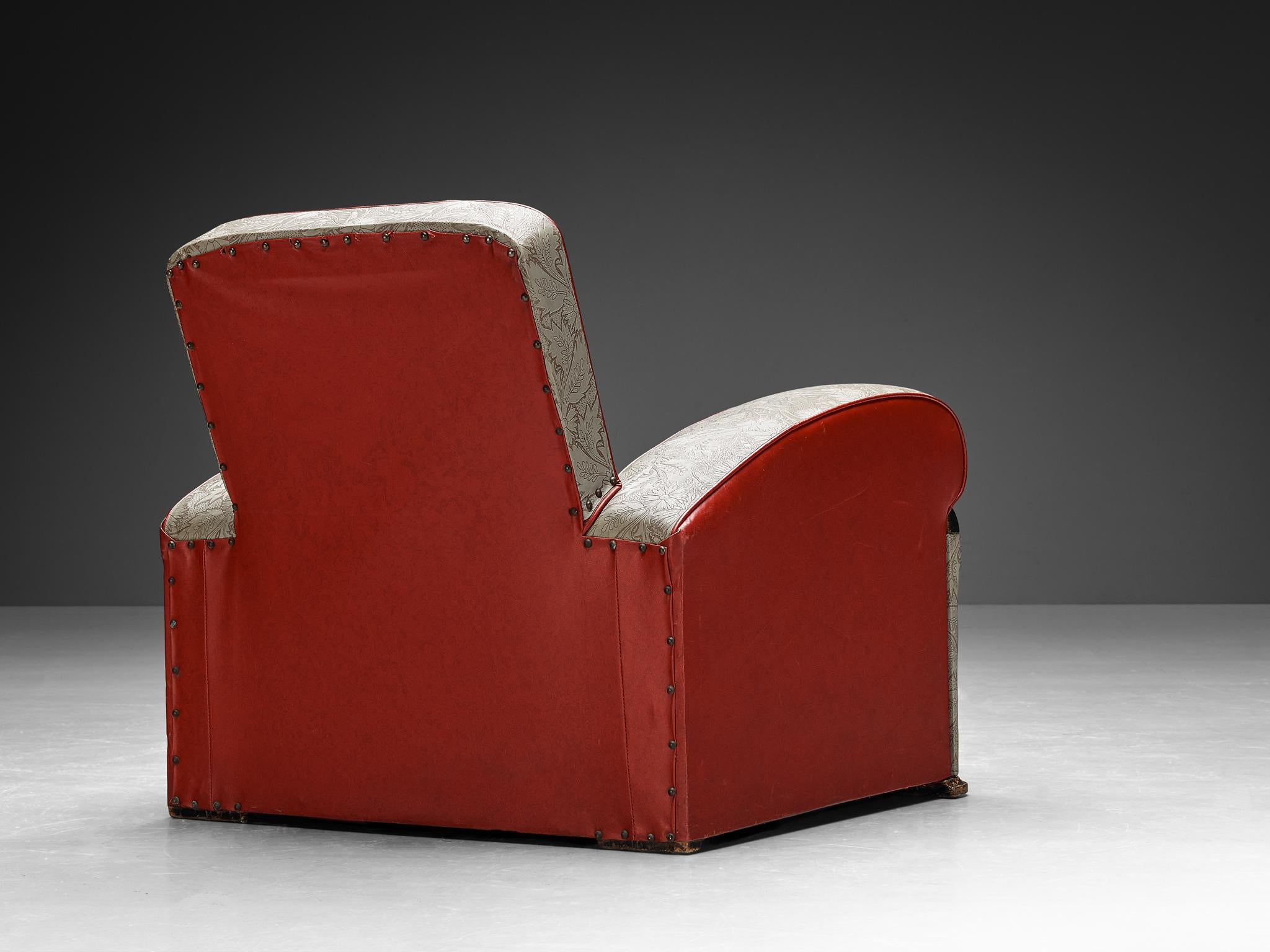 Art Deco Lounge Chair in Decorative Upholstery seating Morentz