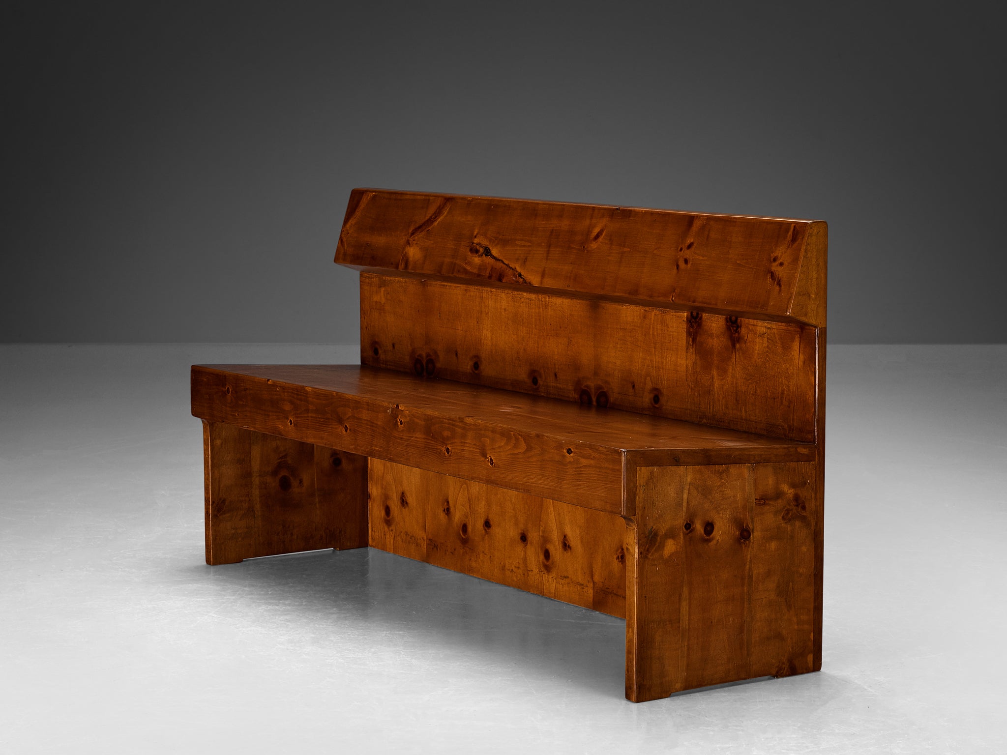 Giuseppe Rivadossi Monumental Bench in Pine Seating Morentz