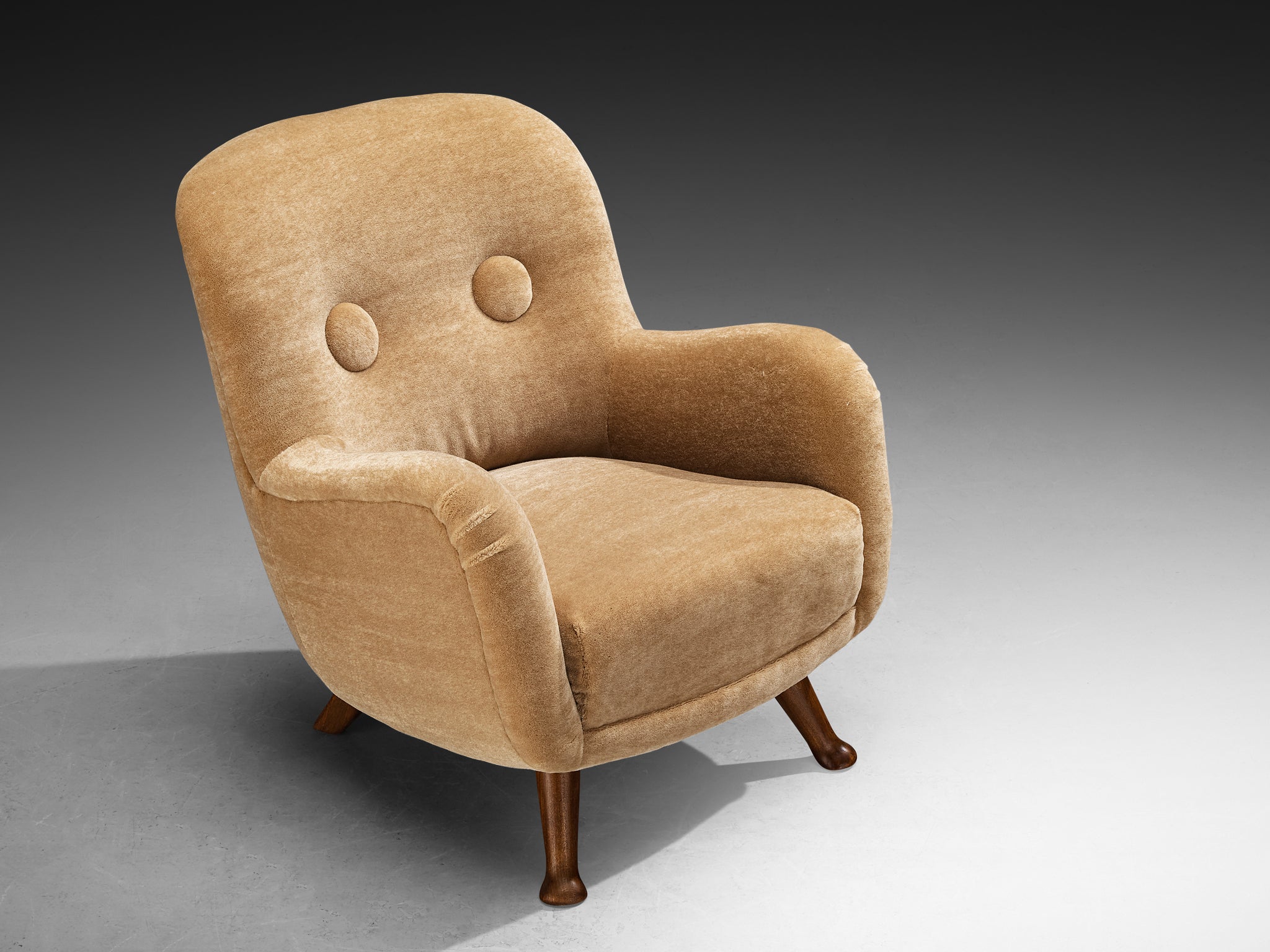 Berga Mobler Lounge Chairs in Pierre Frey Teddy Mohair Seating Morentz