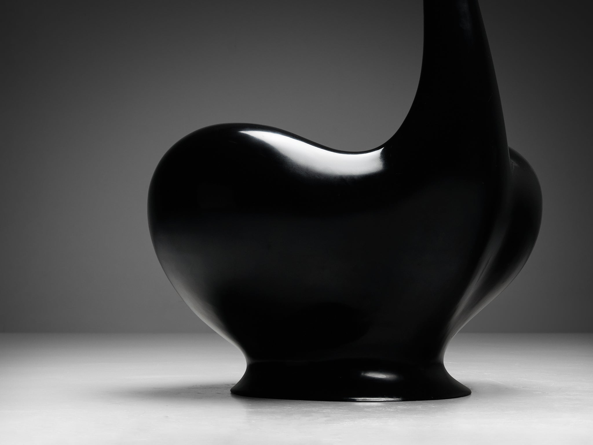 Huub & Adelheid Kortekaas 'Engelhart' Chair in Black Fiberglass Seating Morentz