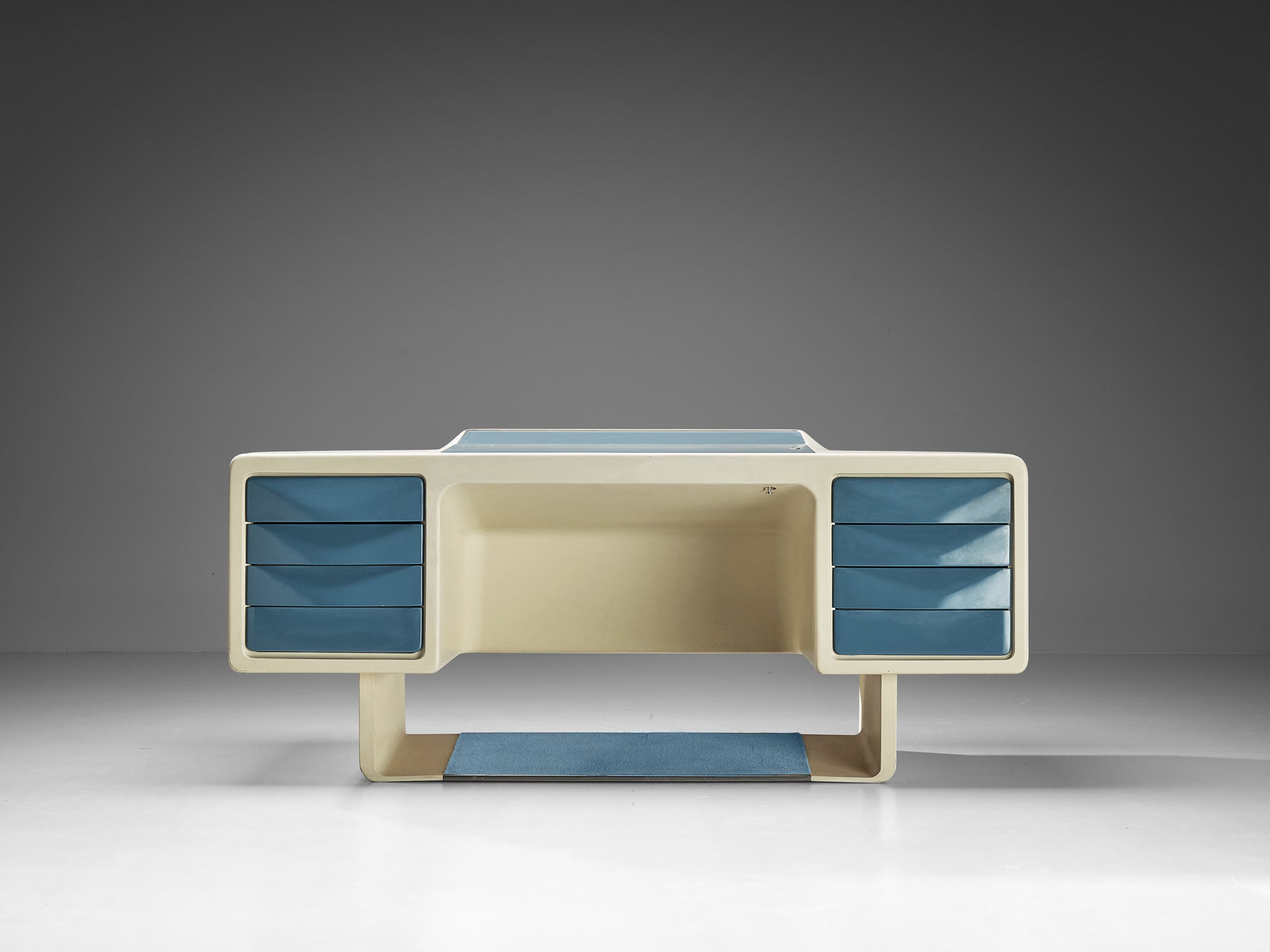 Ernest Igl for Wilhelm Werndl Directors Writing Desk in Polyurethane Tables Morentz